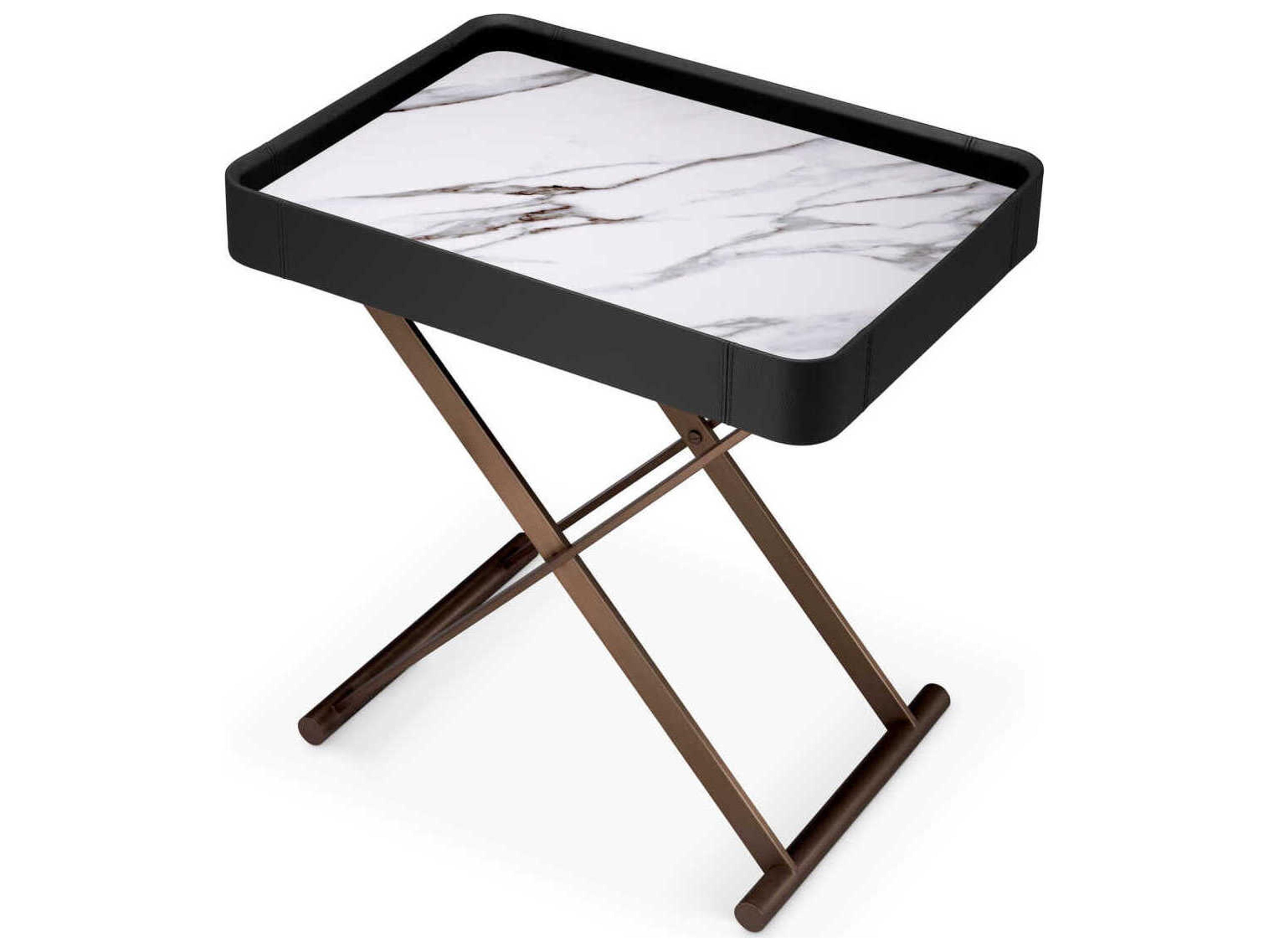 Eichholtz Monarch Black Leather Butler Tray