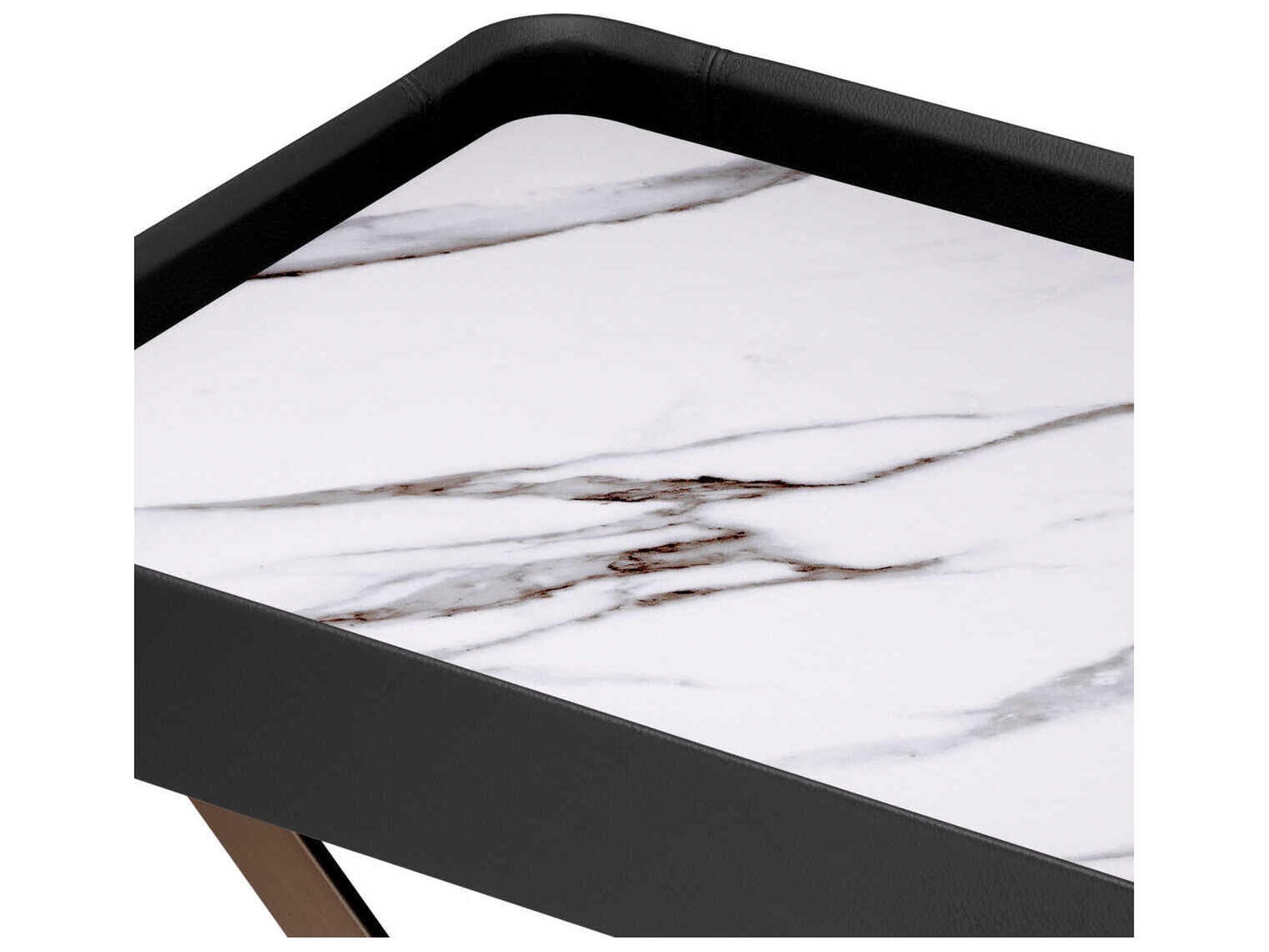 Eichholtz Monarch Black Leather Butler Tray