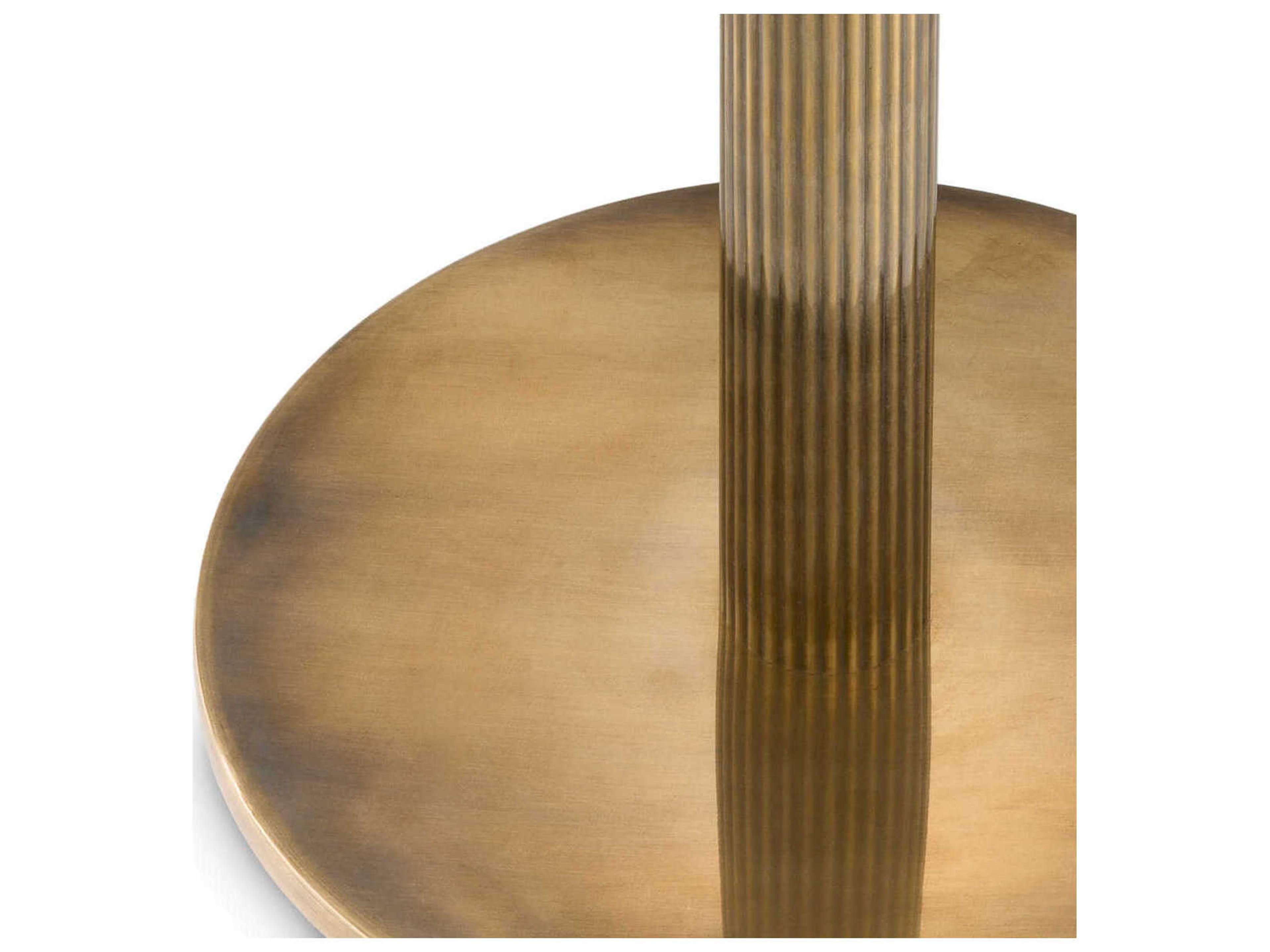 Eichholtz Tavolara Vintage Brass White Marble Side Table