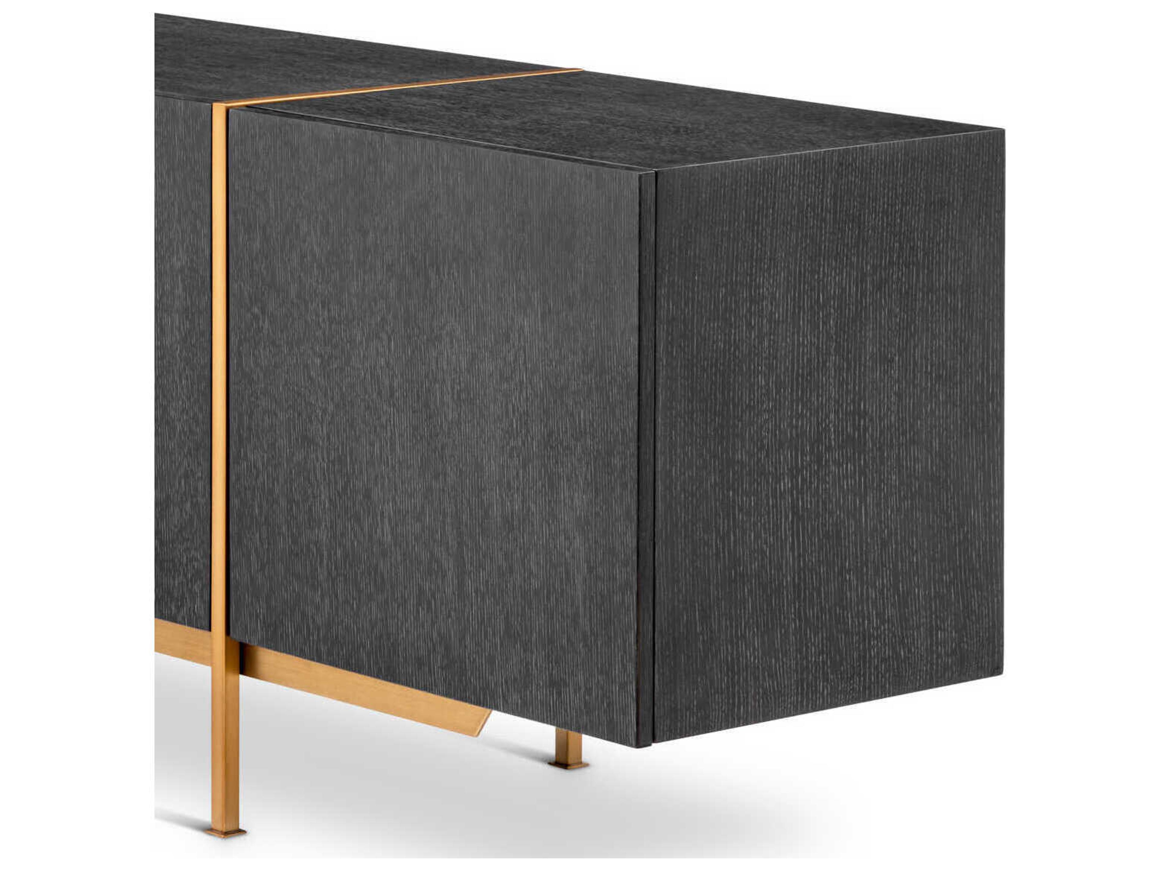 Eichholtz Bazilian Charcoal Grey Oak Veneer Dresser