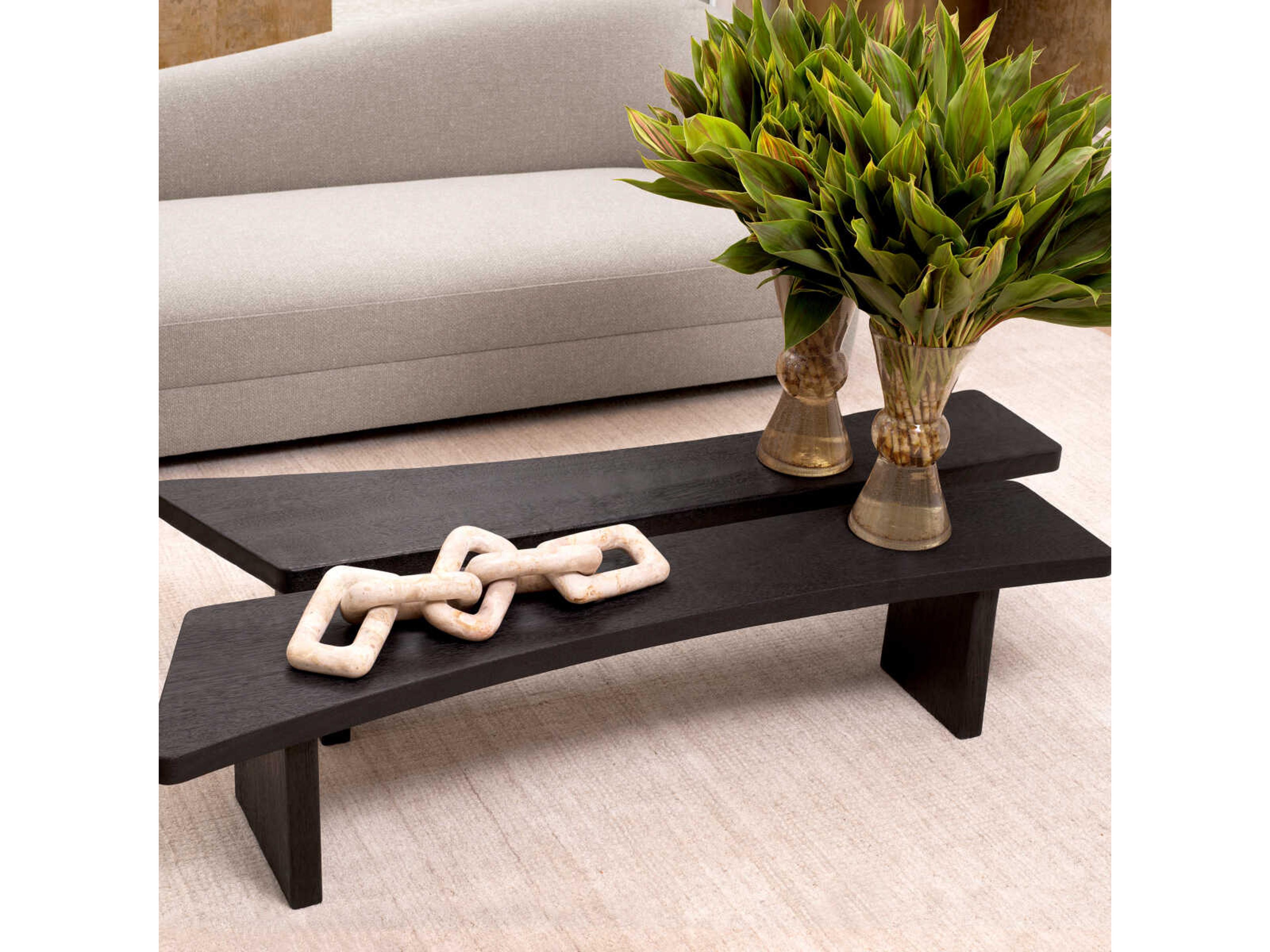 Eichholtz Hoffman Left Burnt Meranti Coffee Table