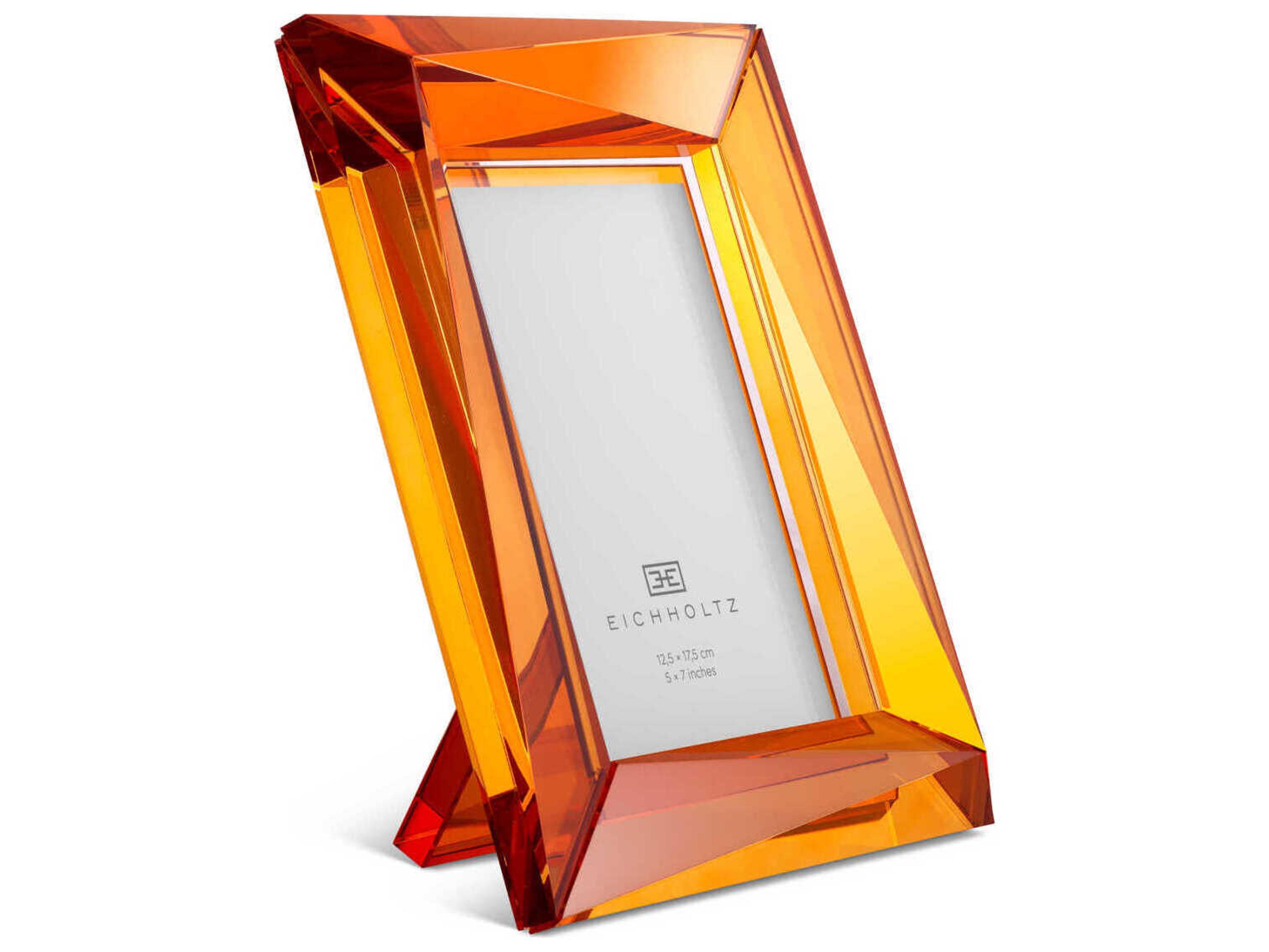 Eichholtz Obliquity L Crystal Orange Glass Set of 2 Picture Frame