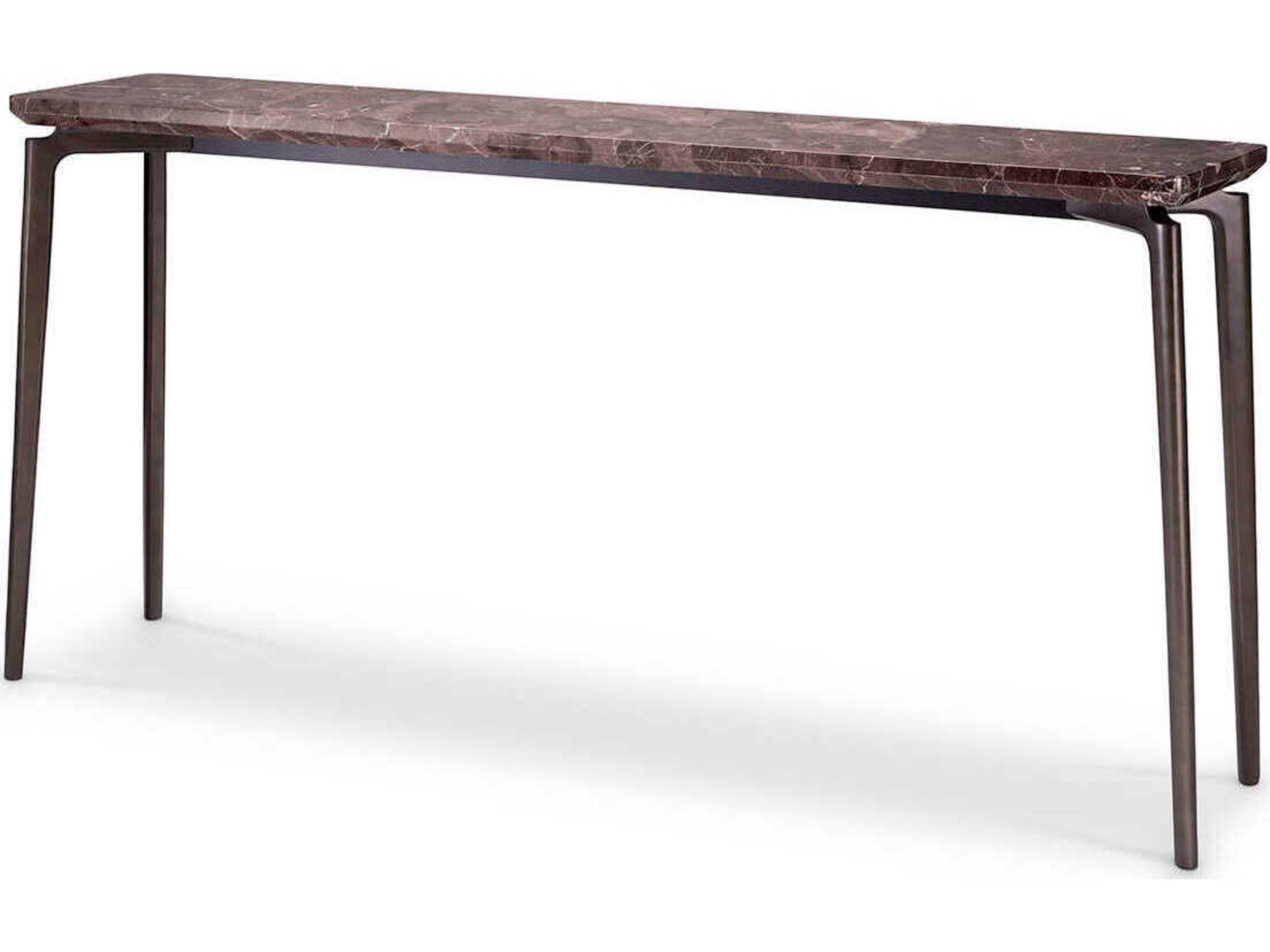 White House Console Table Brown Marble
