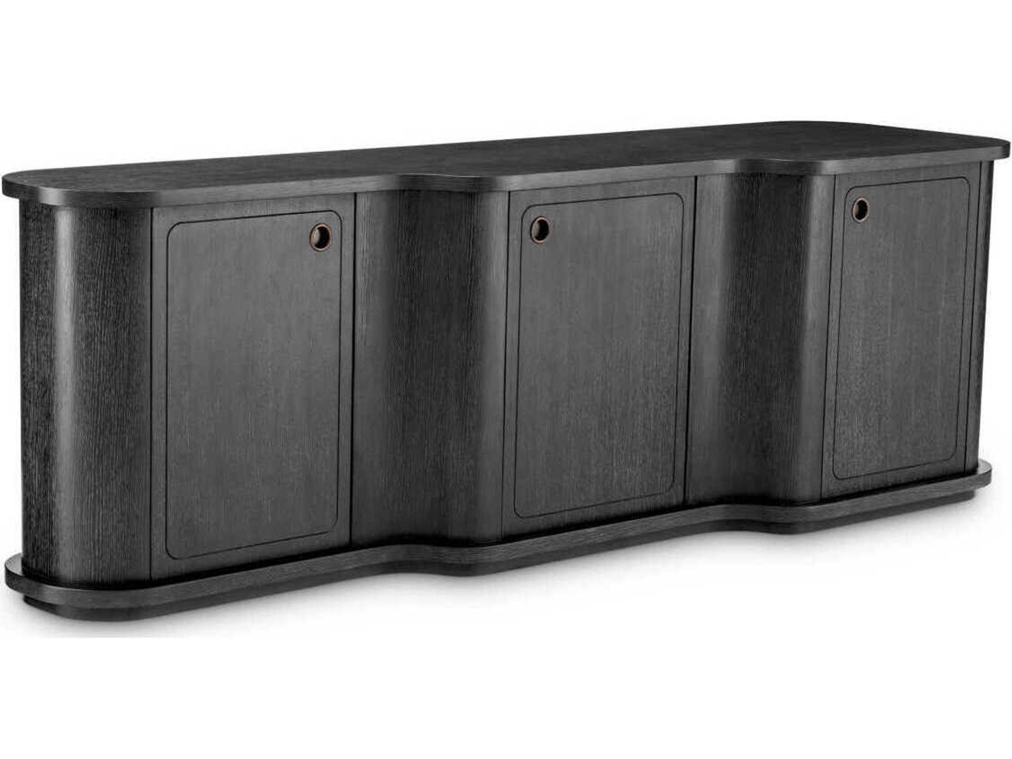 Eichholtz Caprioli Charcoal Grey Oak Veneer Dresser