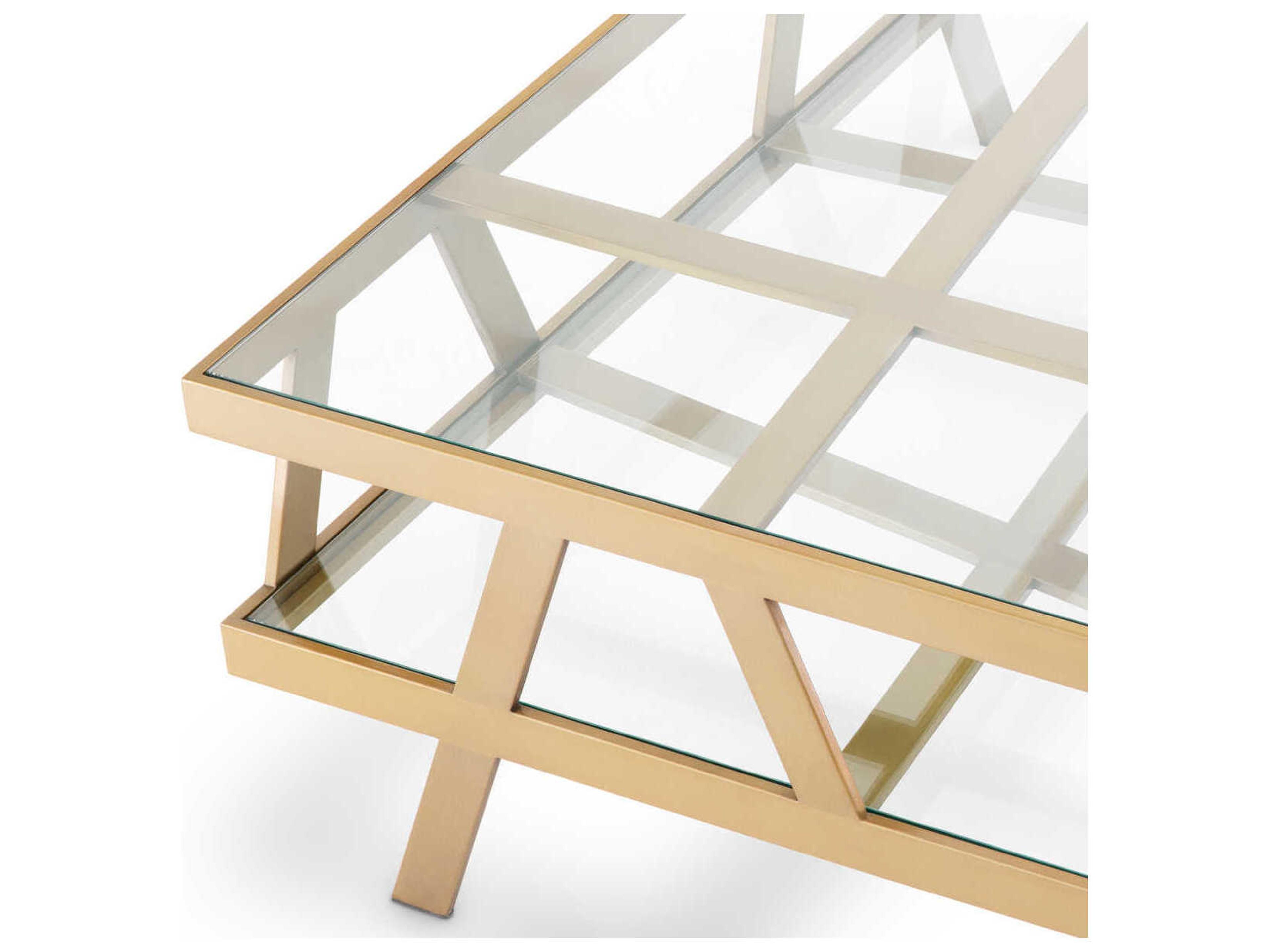 Eichholtz Billinghurst Square Brushed Brass Coffee Table