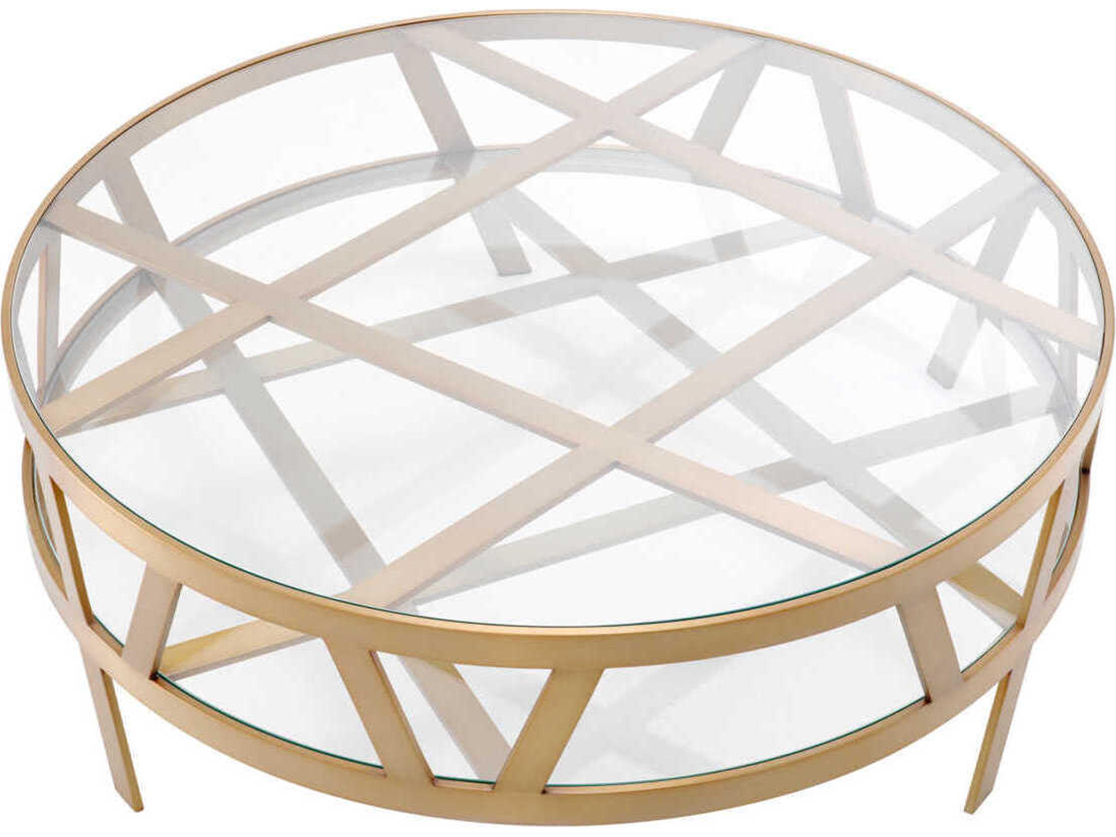 Eichholtz Billinghurst Round Brushed Brass Coffee Table