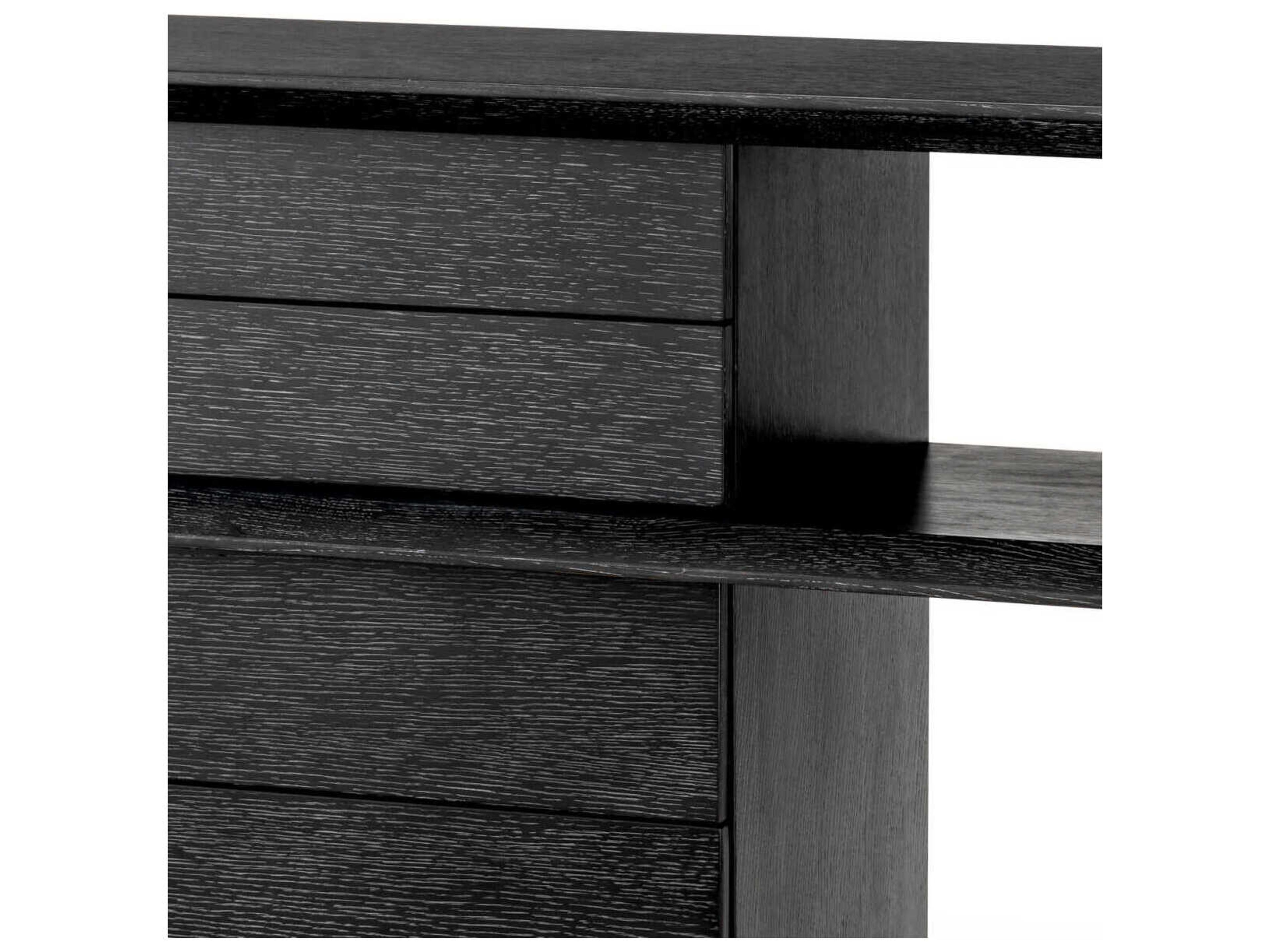 Eichholtz Mantua Charcoal Grey Oak Veneer Console Table