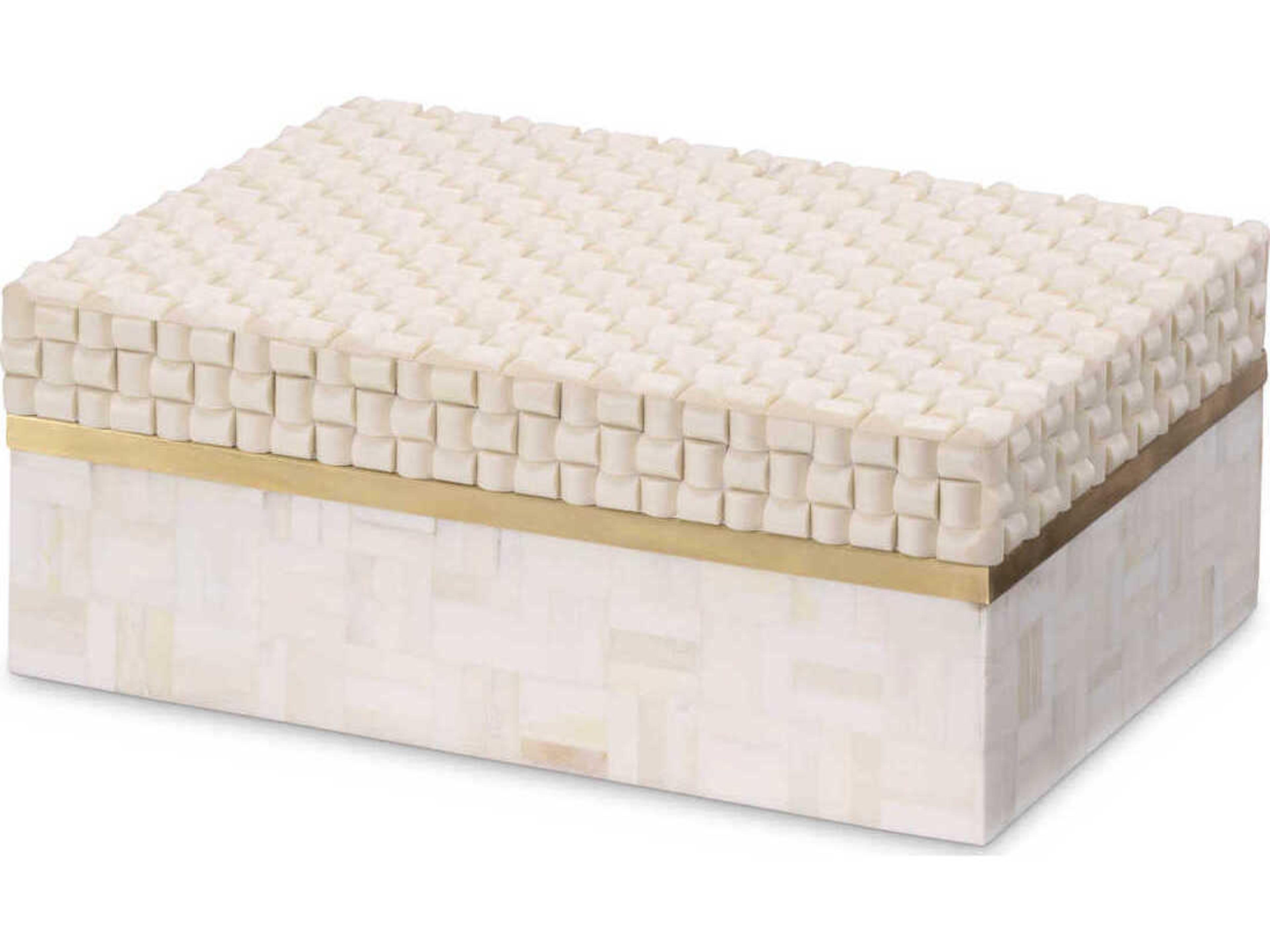 Seaside S Decorative Box in Cream Resin