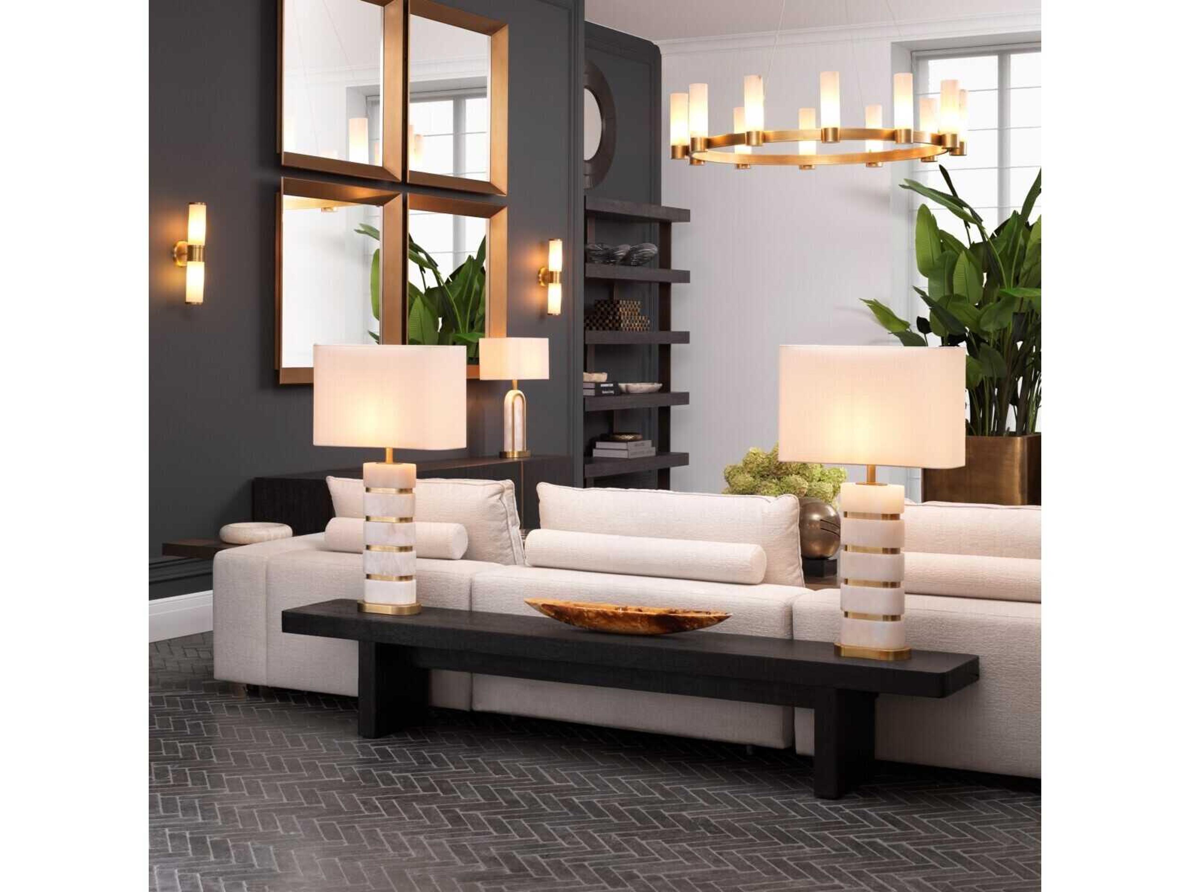 Eichholtz Newall Alabaster Incl Shade Table Lamp