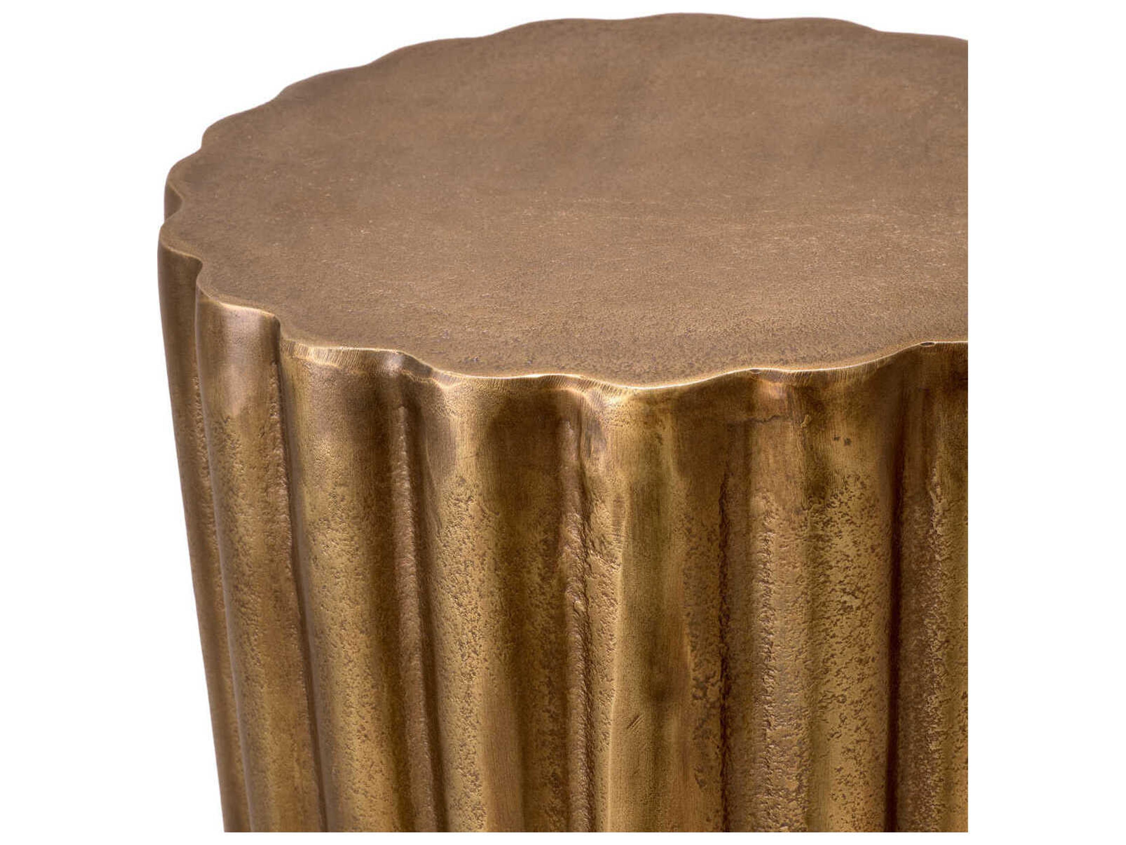Eichholtz Padua L Antique Brass Side Table
