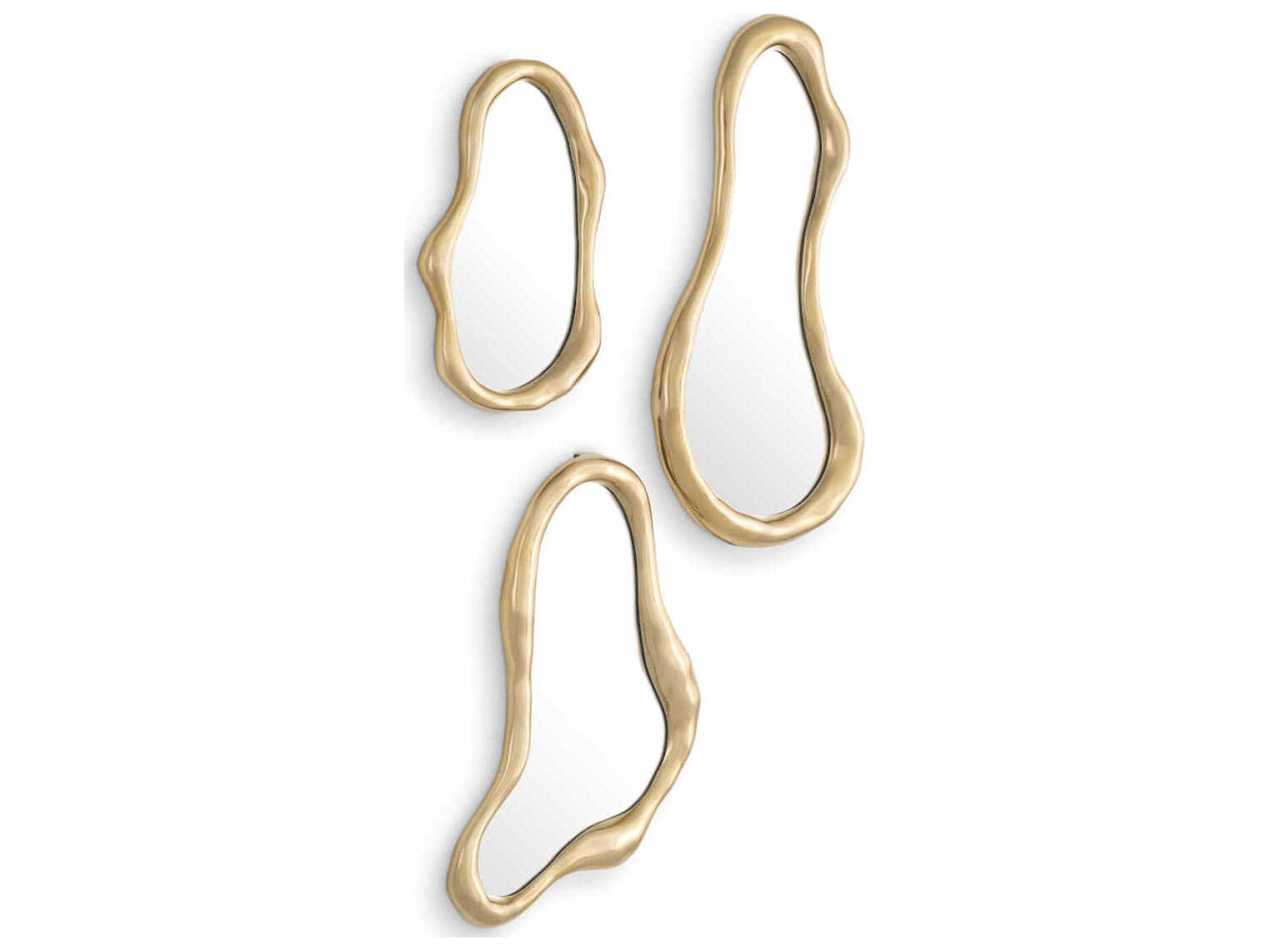 Viterbo Wall Mirror Set of 3 Gold Finish