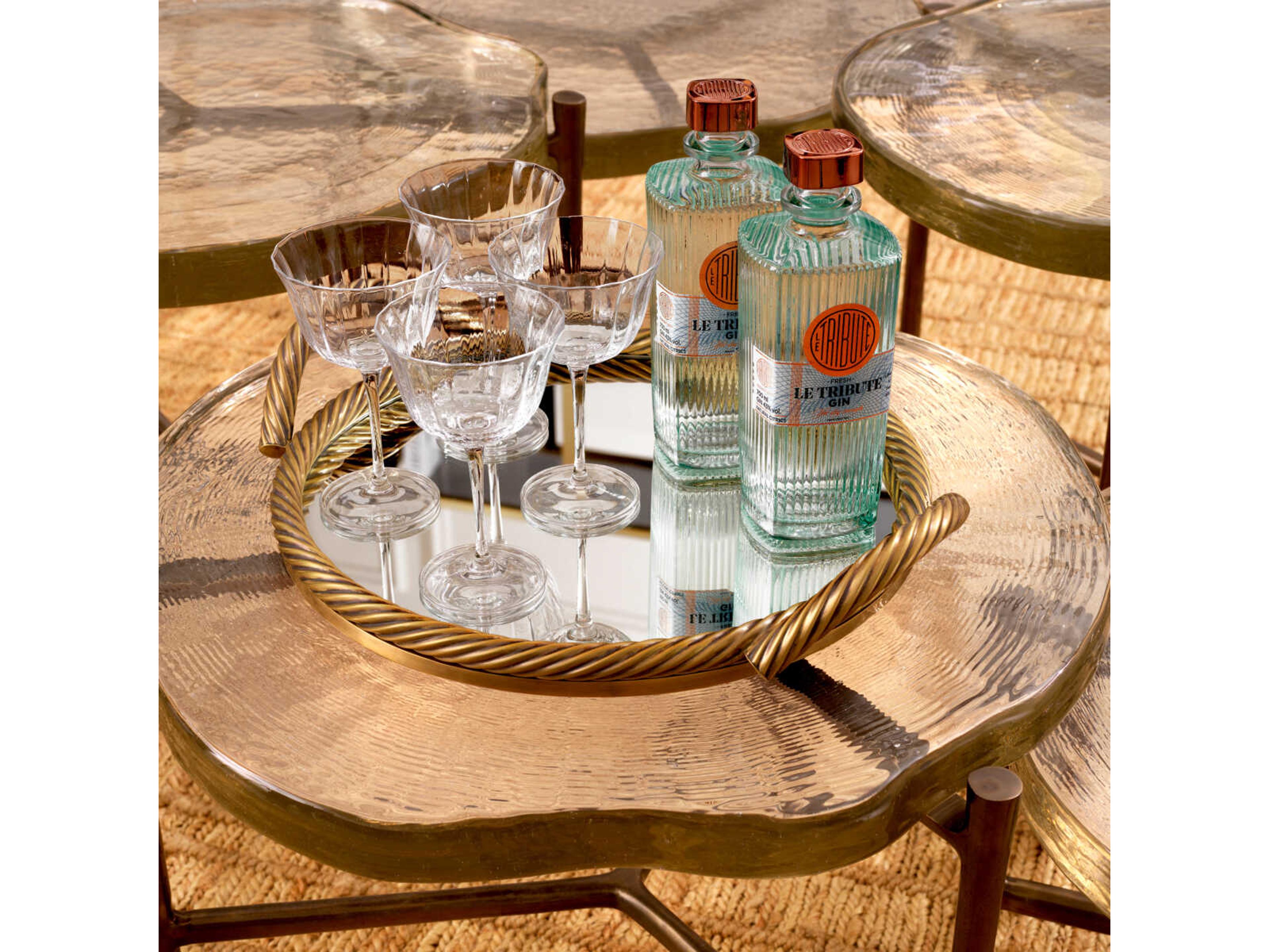 Eichholtz Salvi Round Vintage Brass Tray