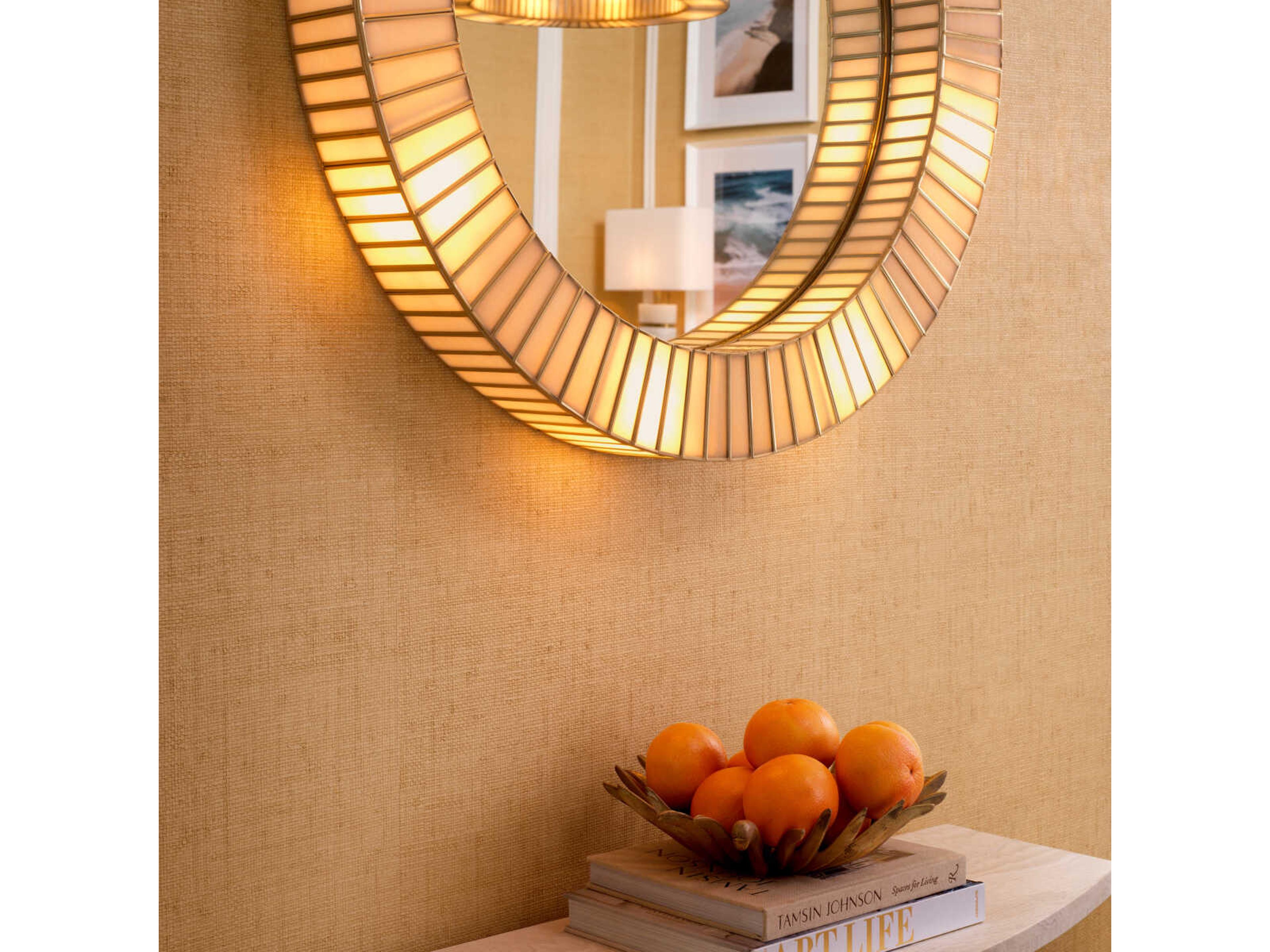 Eichholtz Monari With Light Antique Brass Mirror