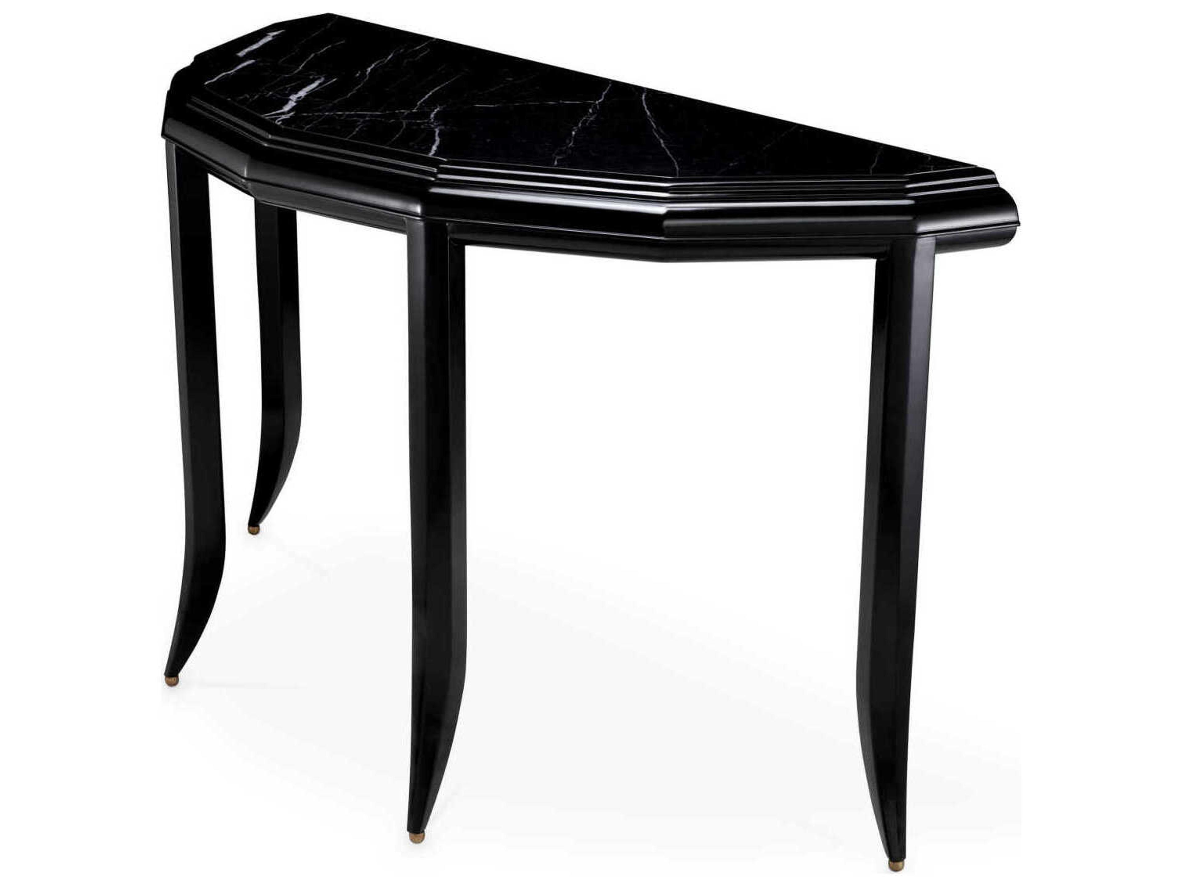 Javier Console Table with Black Marble Top