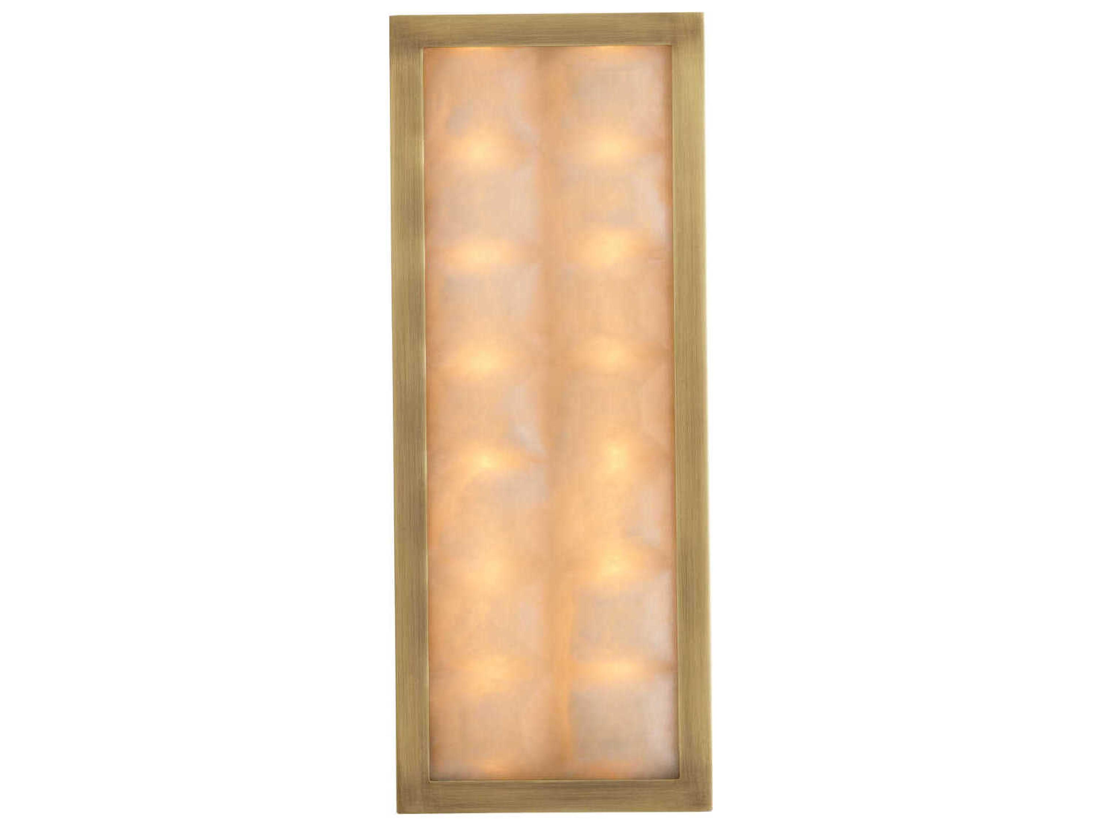 Eichholtz Cabildo Antique Brass Alabaster Wall Lamp