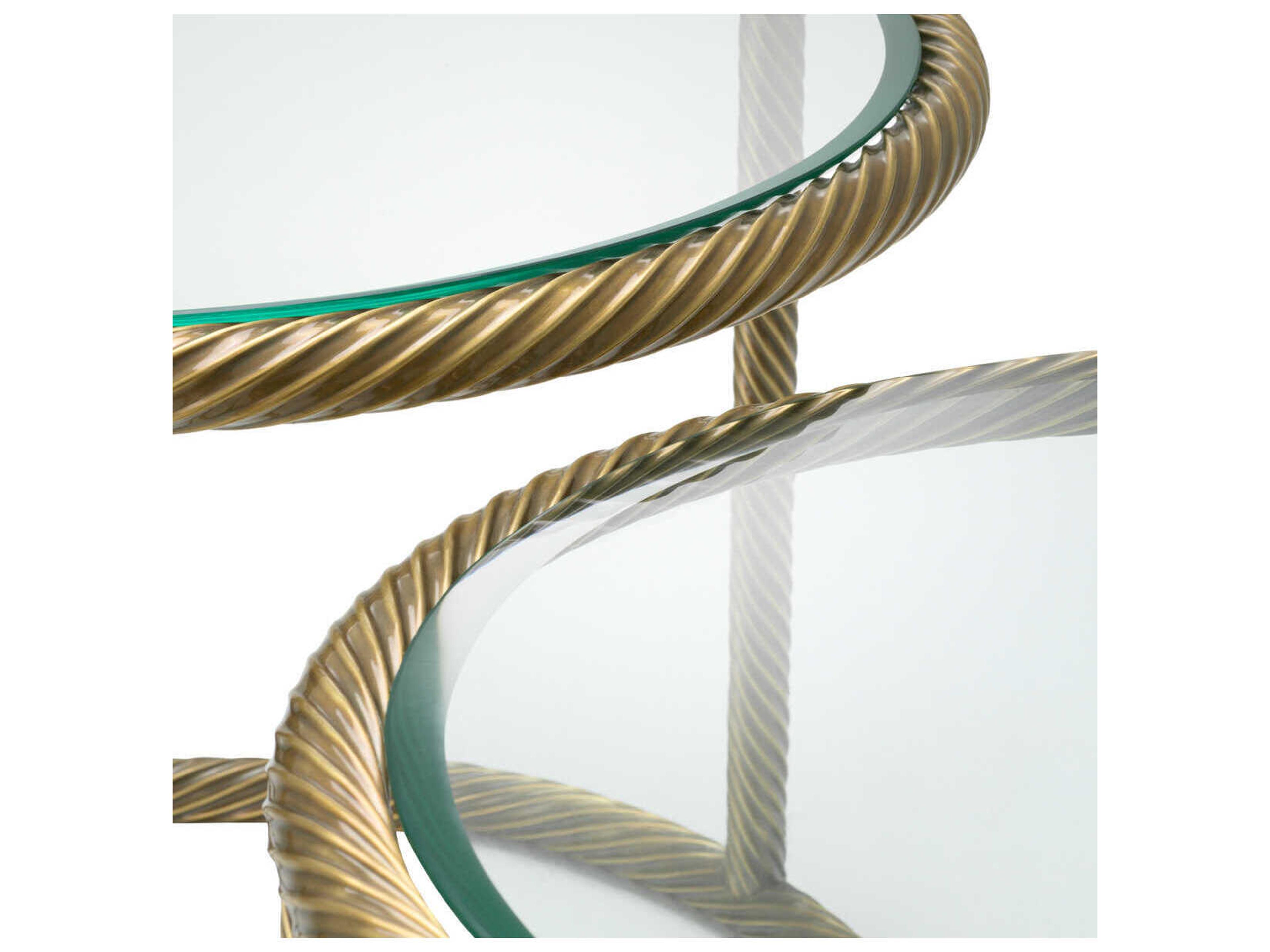 Eichholtz Addison Vintage Brass Set of 2 Side Table