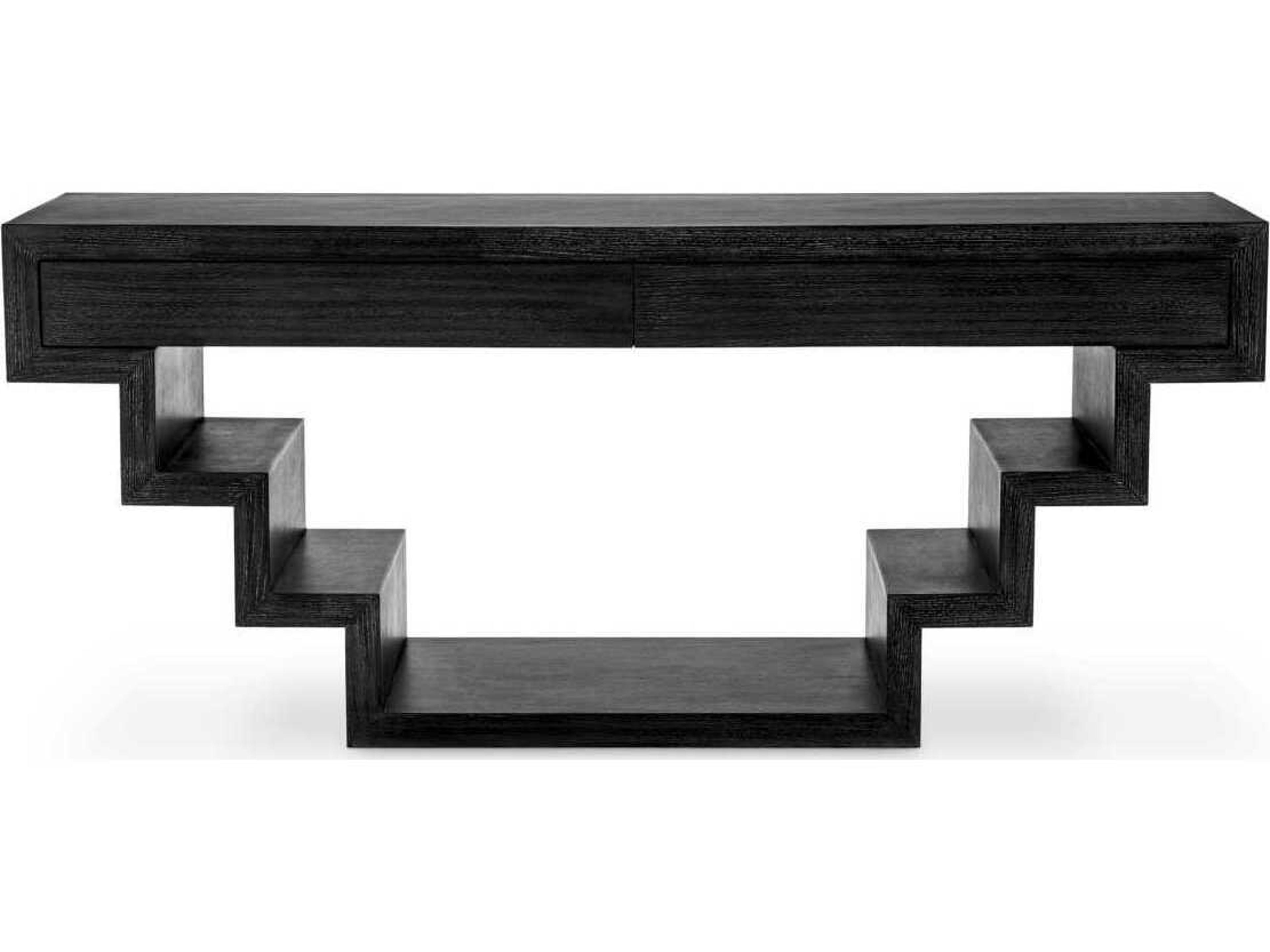 Eichholtz Rialto Charcoal Grey Oak Veneer Console Table