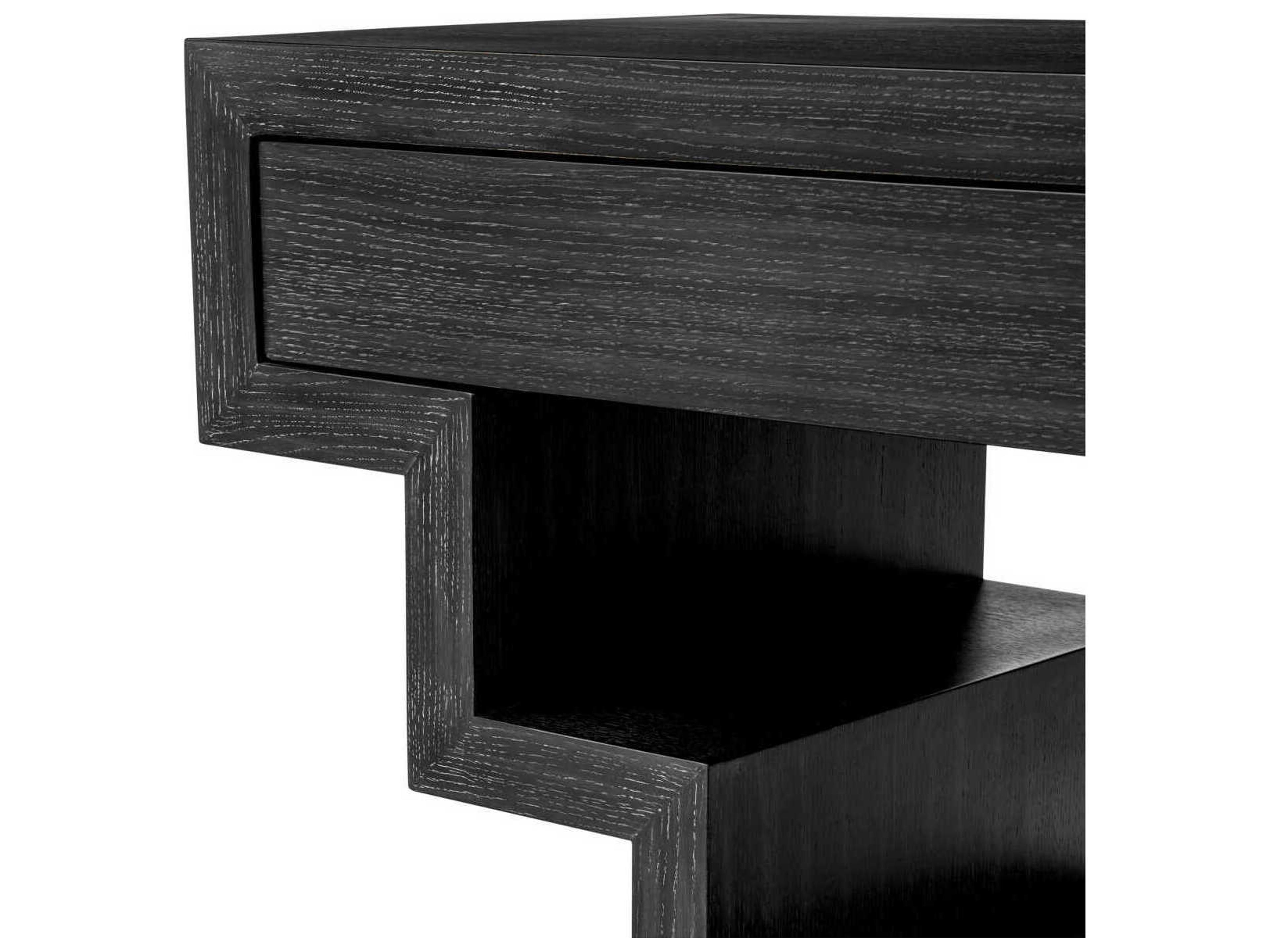 Eichholtz Rialto Charcoal Grey Oak Veneer Console Table