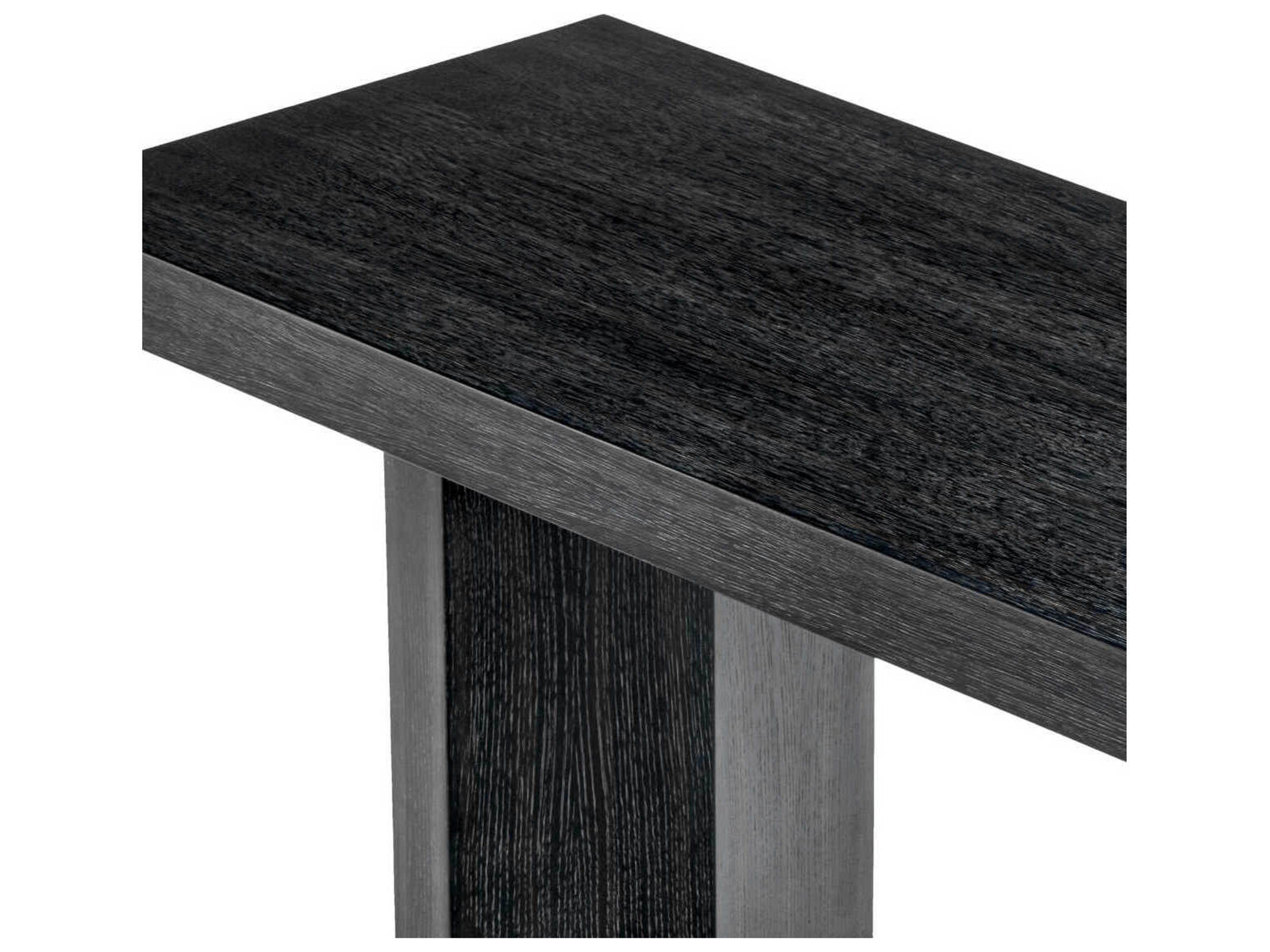 Eichholtz Tiburon Charcoal Grey Oak Veneer Console Table