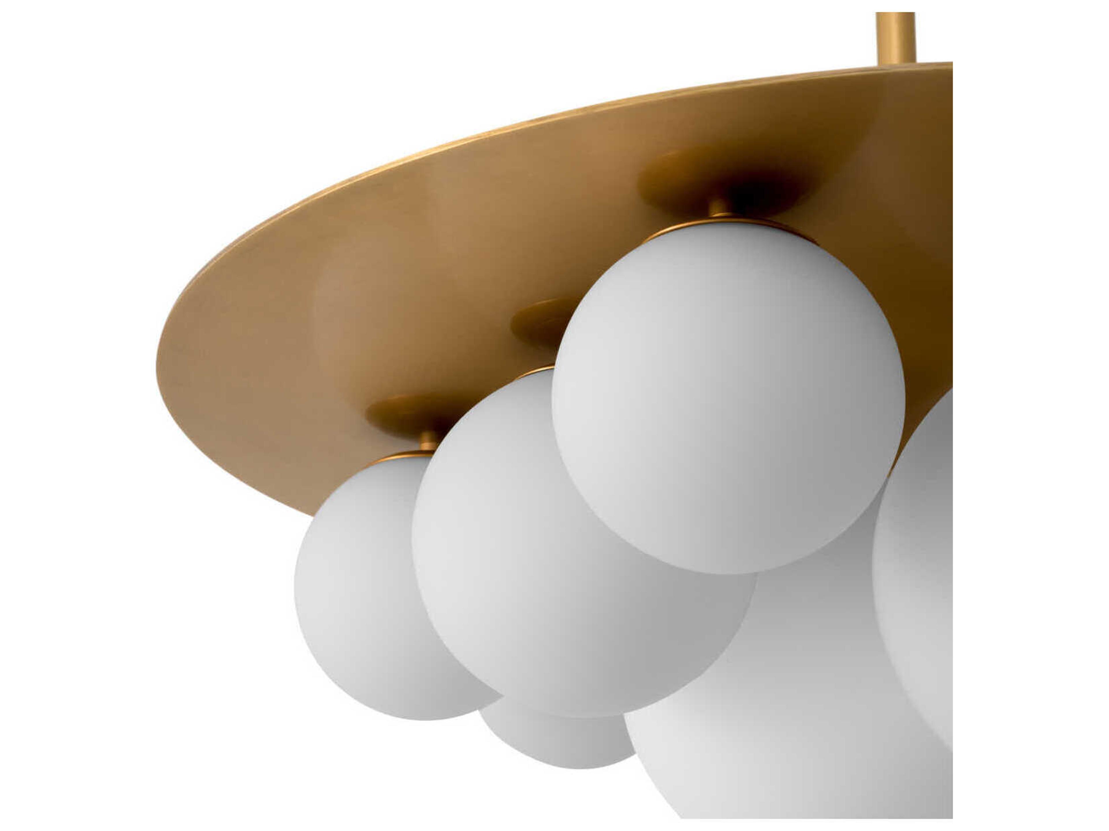 Eichholtz Orsini White Glass Chandelier