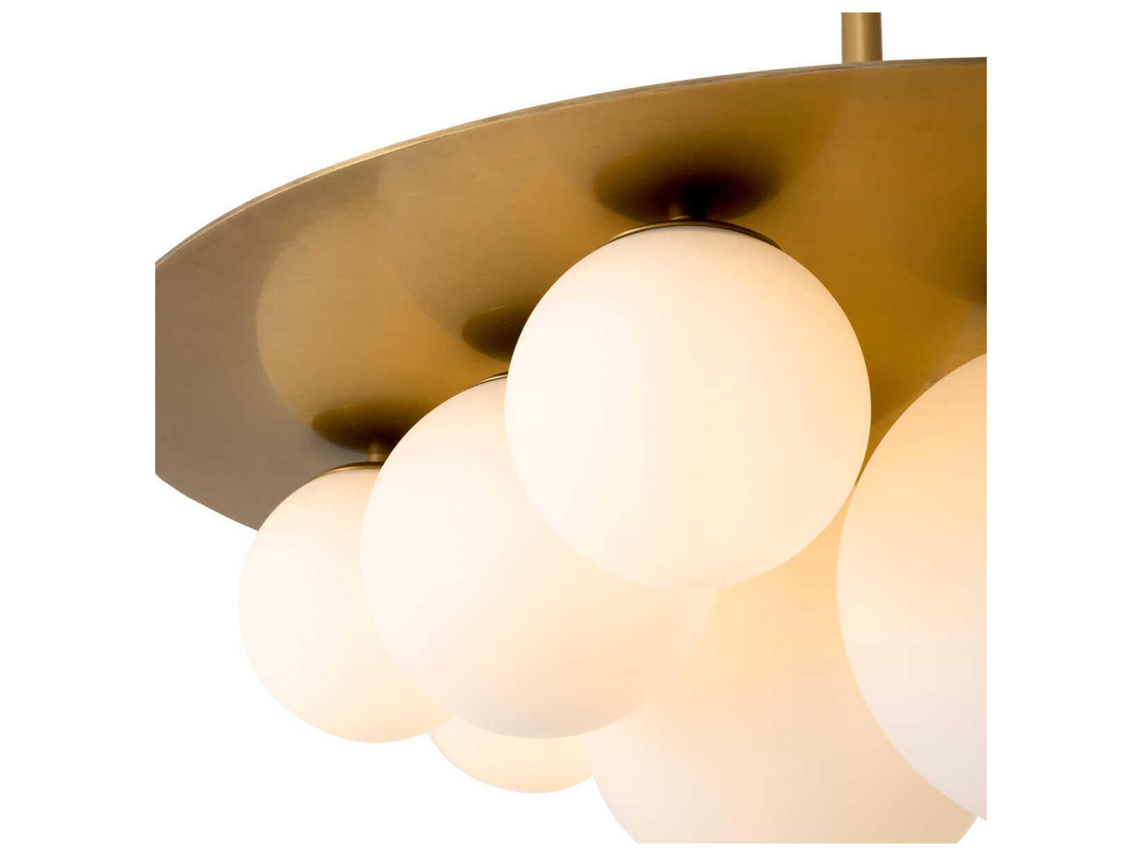 Eichholtz Orsini White Glass Chandelier