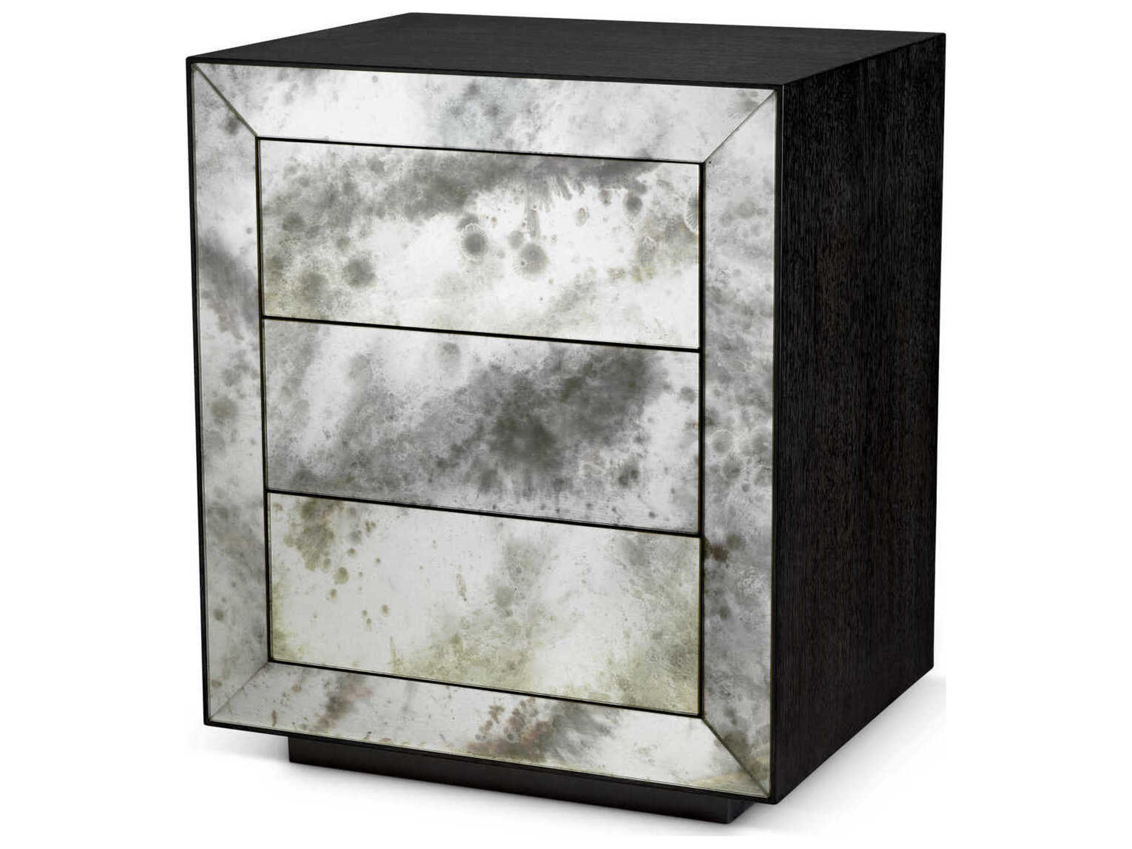Bogart Nightstand Charcoal Grey Oak Veneer