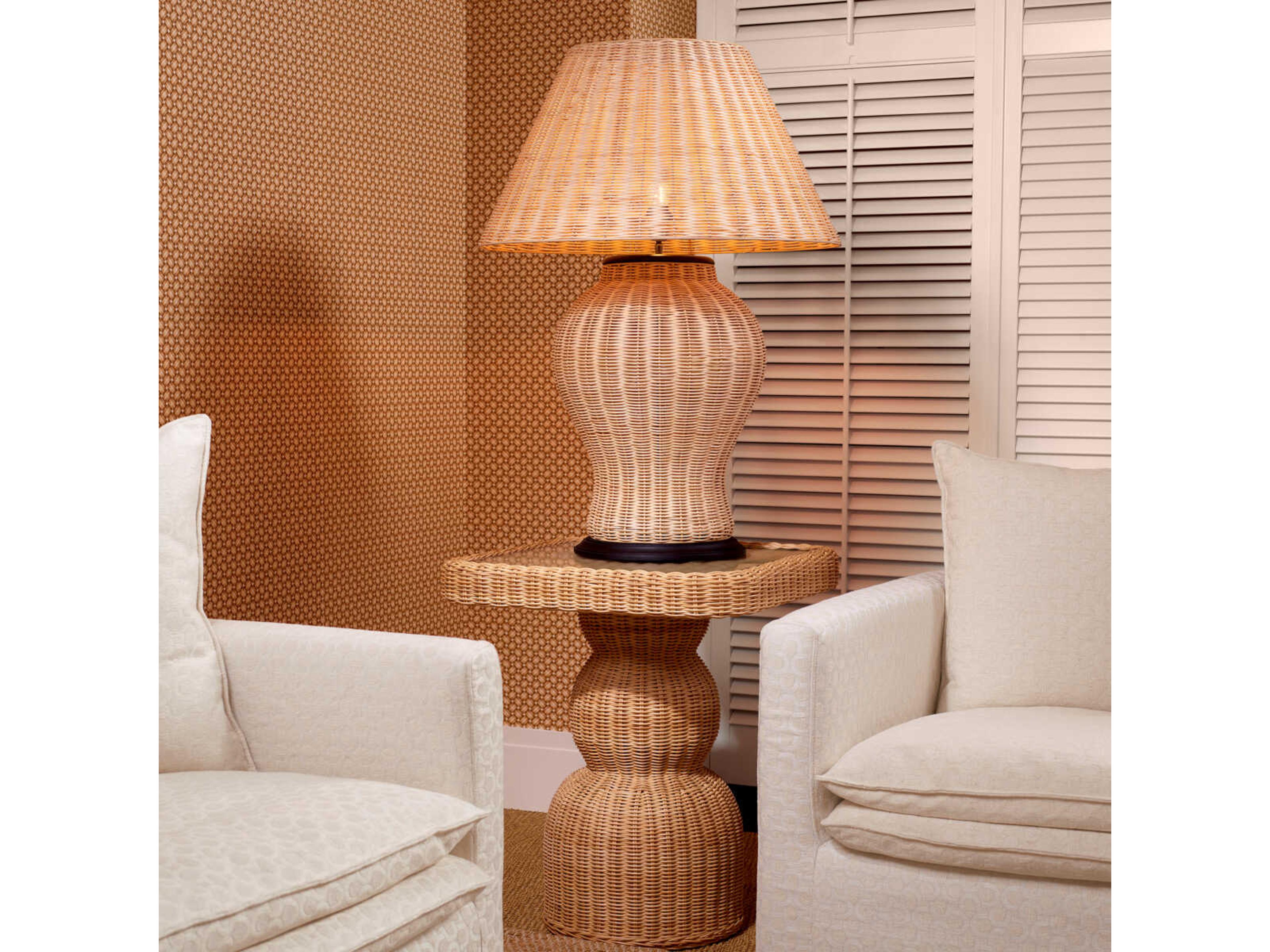 Eichholtz Dupoint Natural Rattan Incl Shade Table Lamp