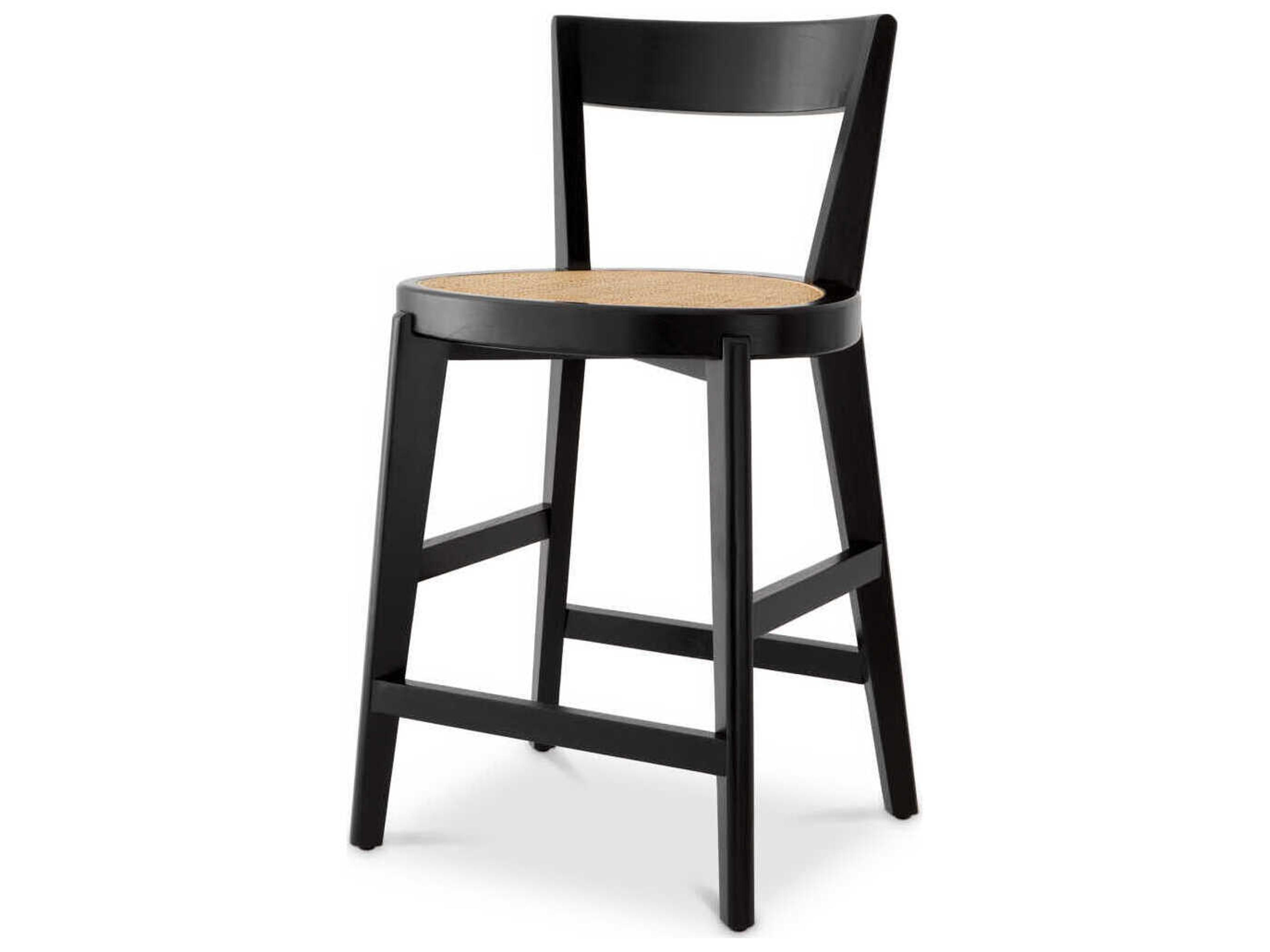 Alvear Counter Stool Classic Black Rattan