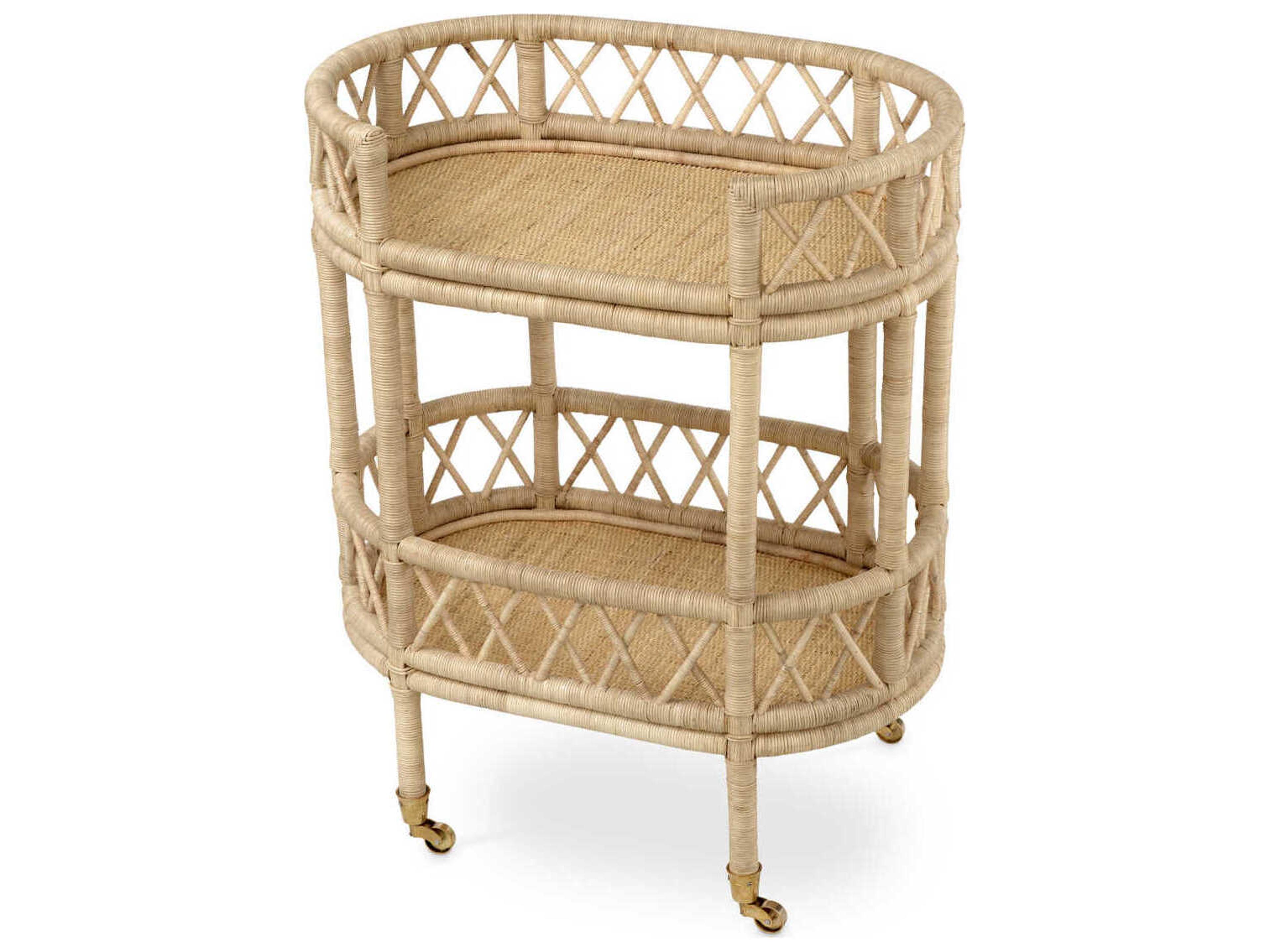 Eichholtz Dorini Natural Rattan Trolley