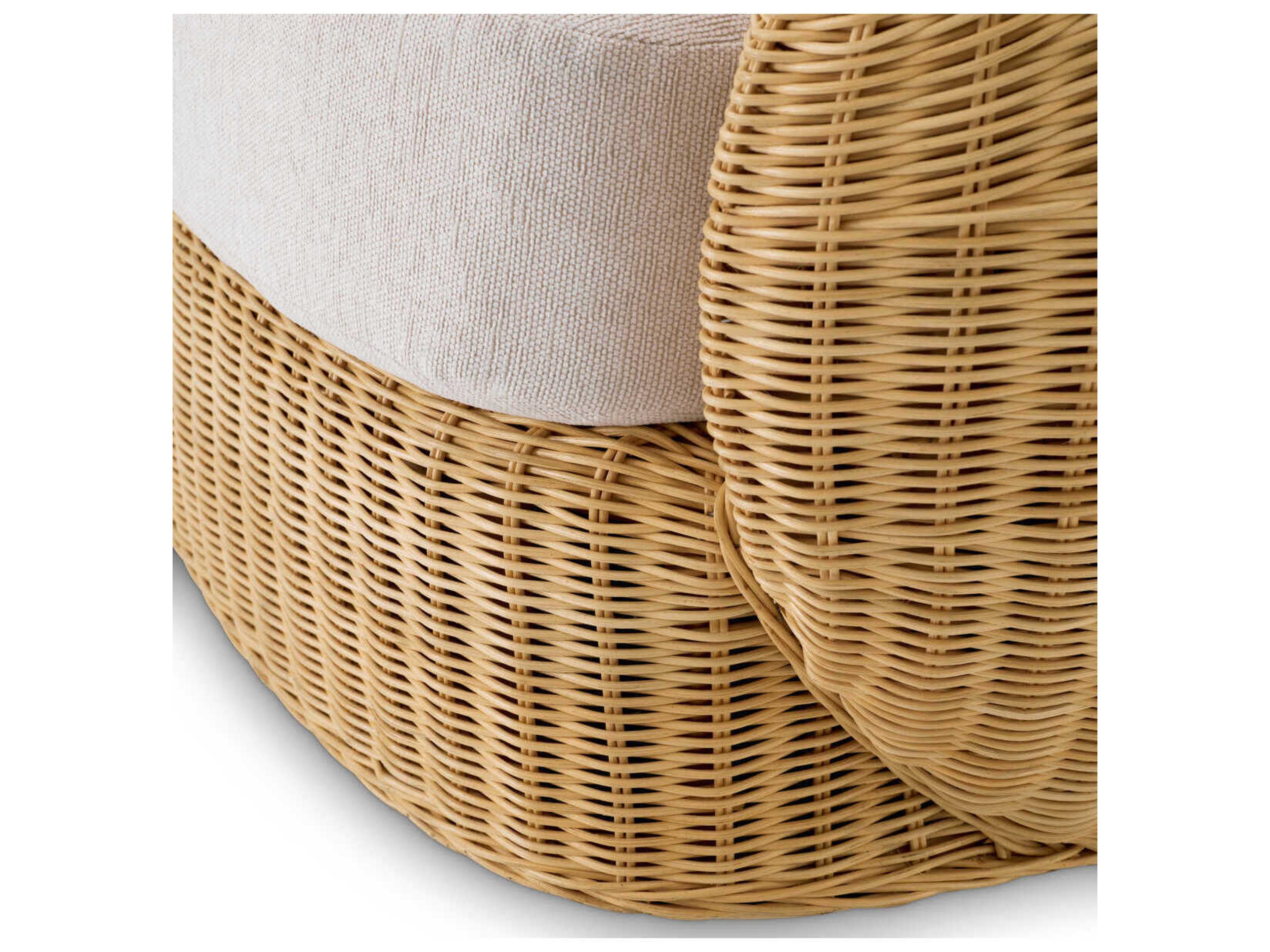 Eichholtz Chair Rafael Natural Rattan Sentier Cream Swivel