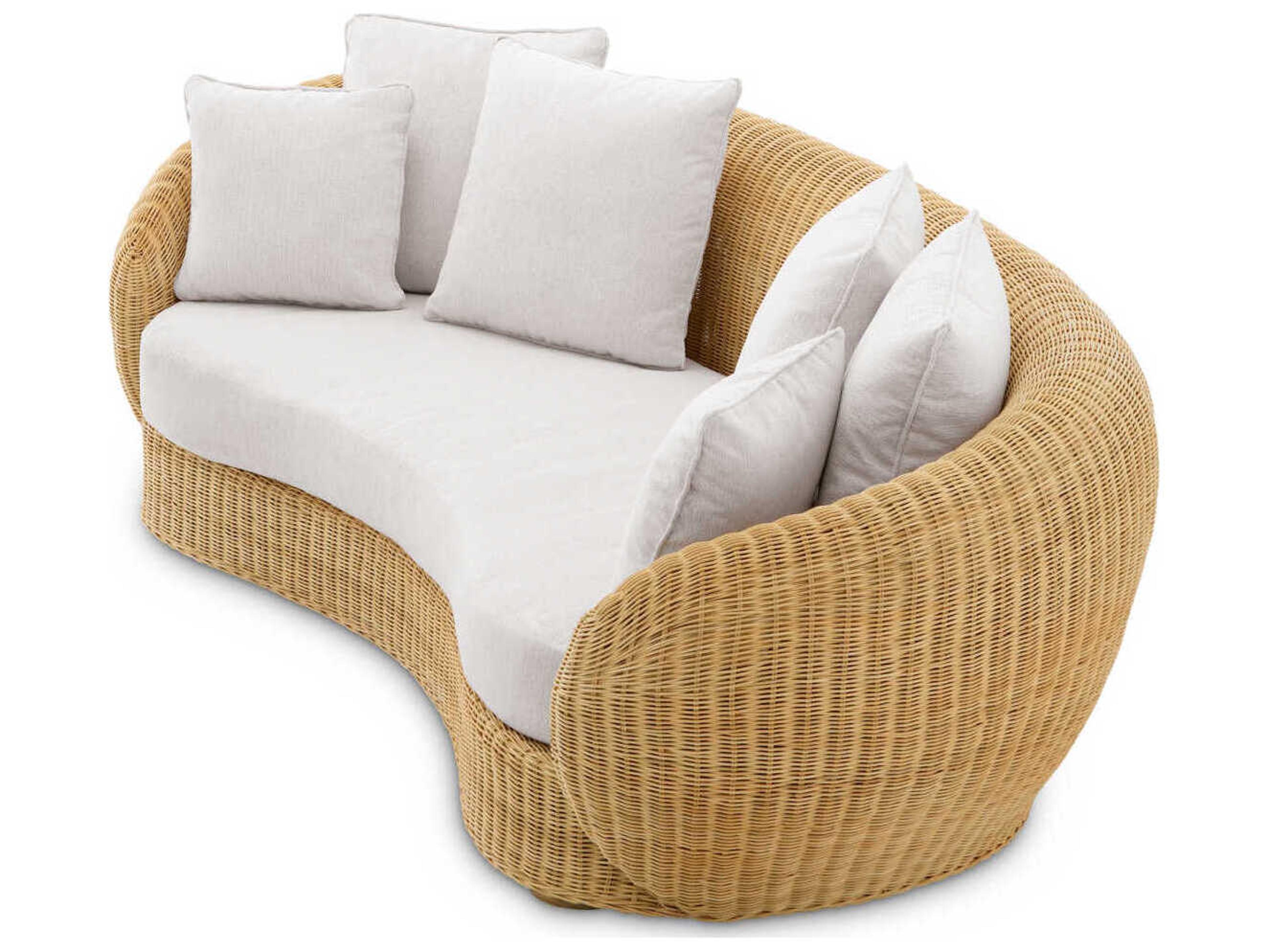 Eichholtz Rafael Natural Rattan Sentier Cream Sofa