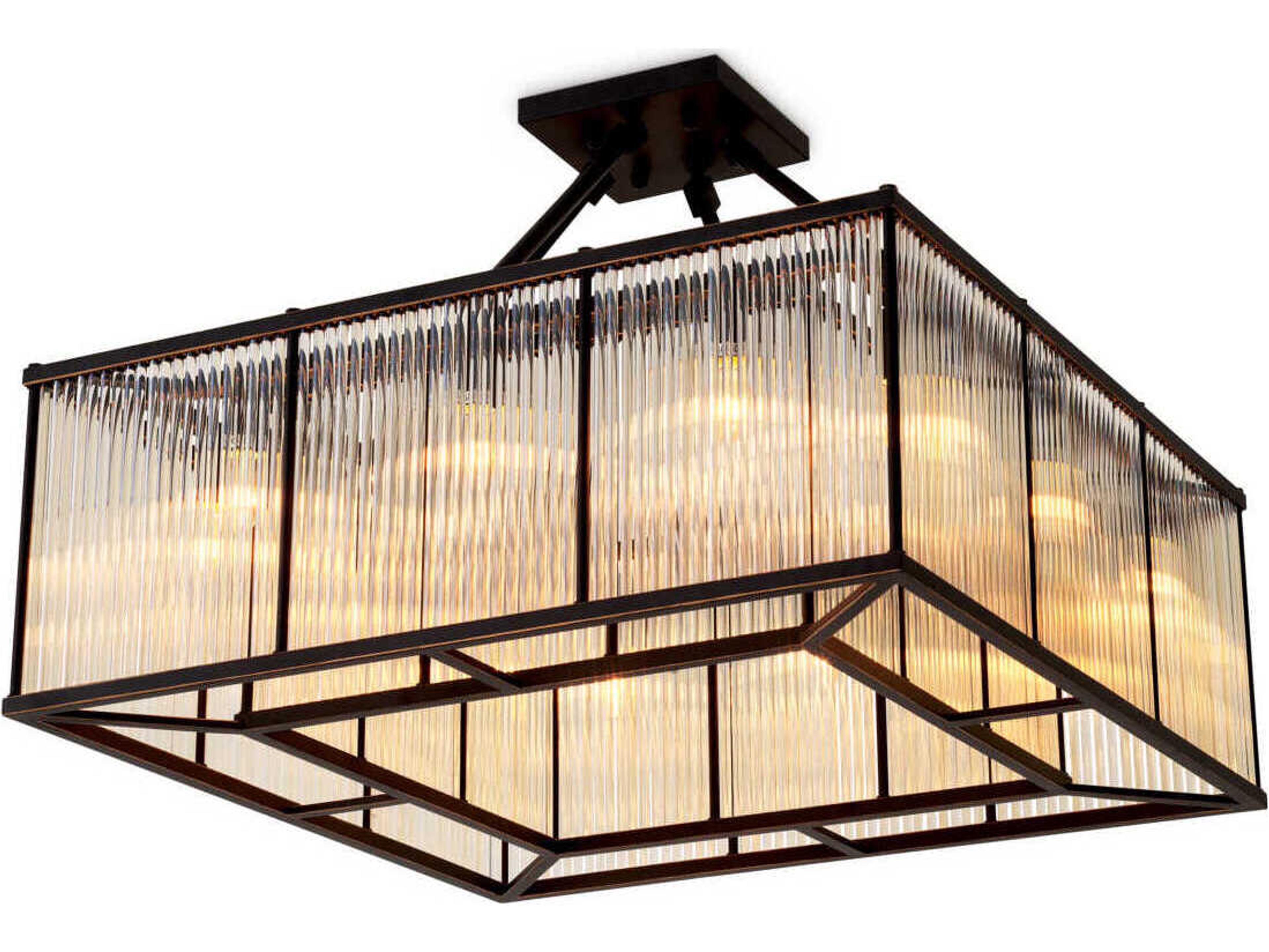 Eichholtz Bernardi Square Bronze Highlight Ceiling Lamp