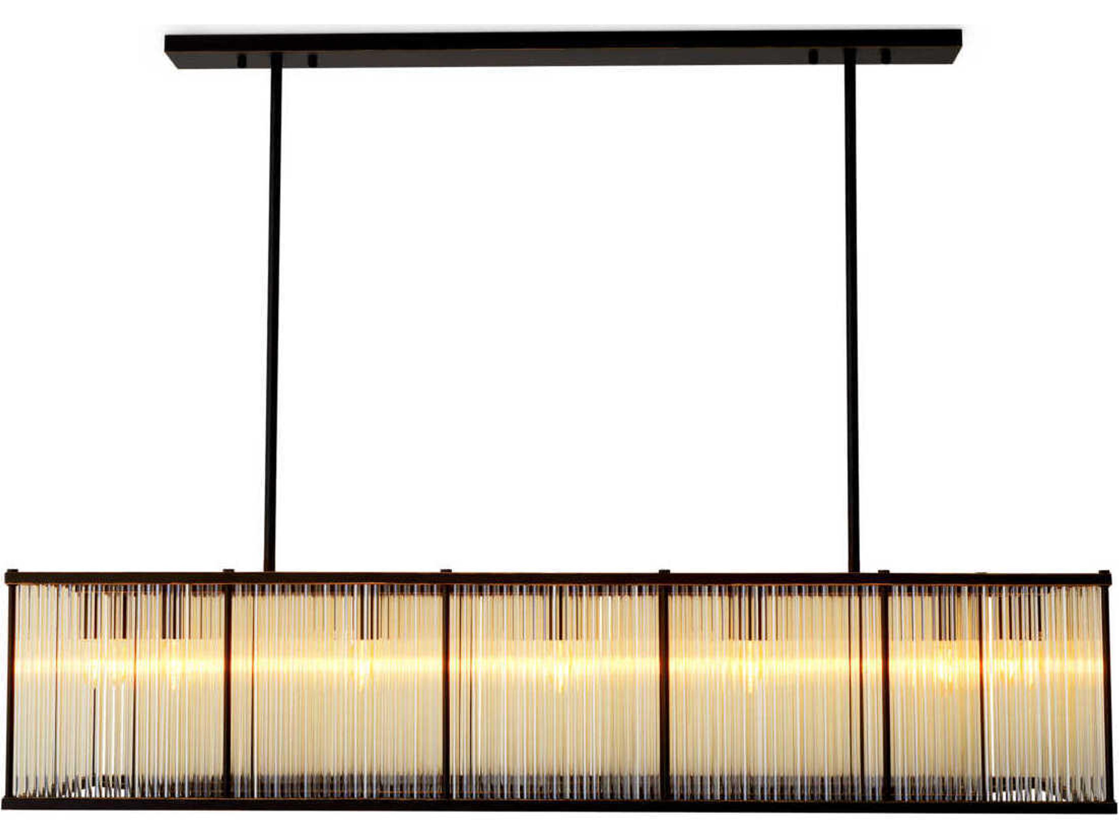 Eichholtz Bernardi Rectangular Bronze Highlight Chandelier