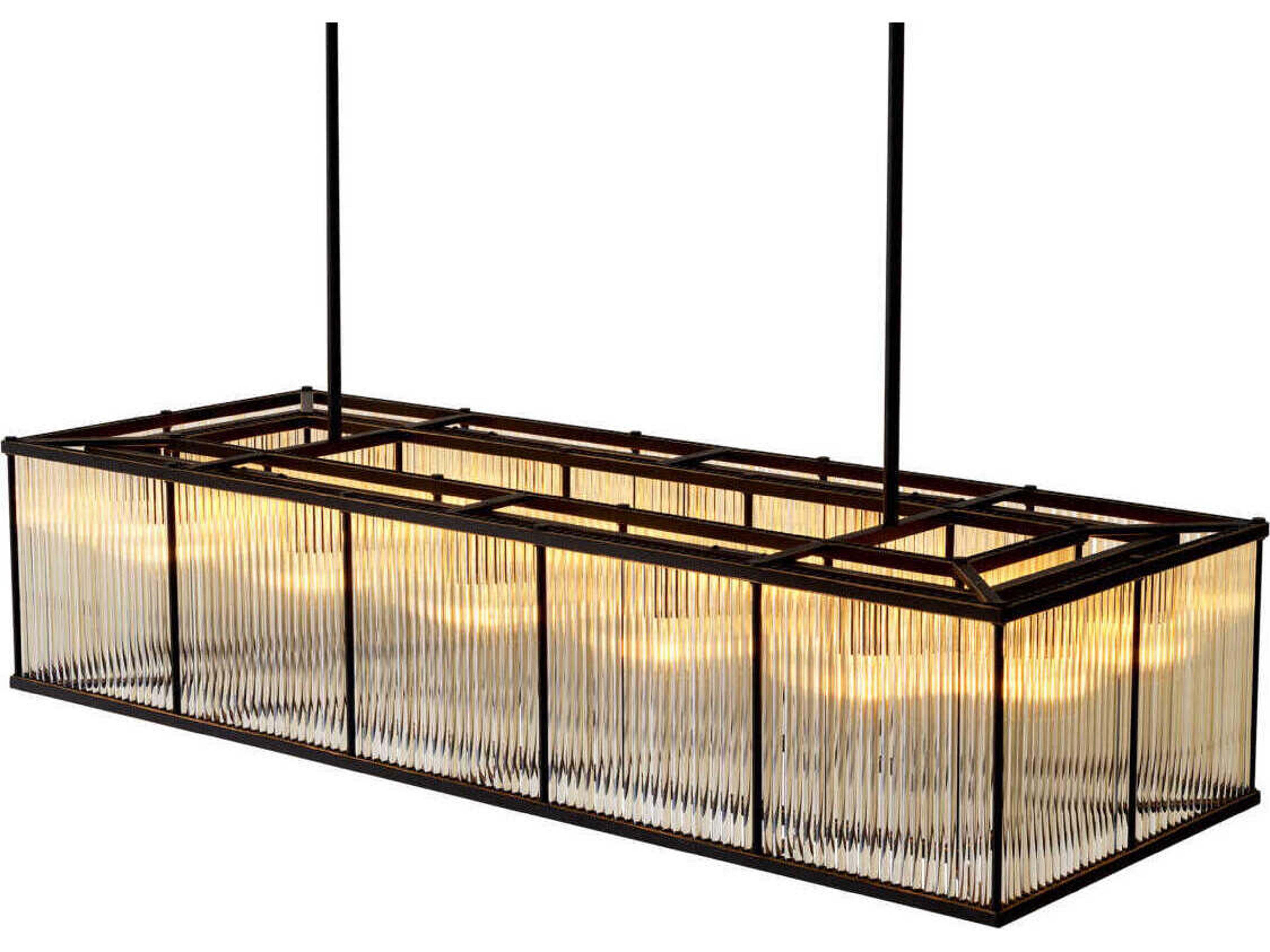 Eichholtz Bernardi Rectangular Bronze Highlight Chandelier