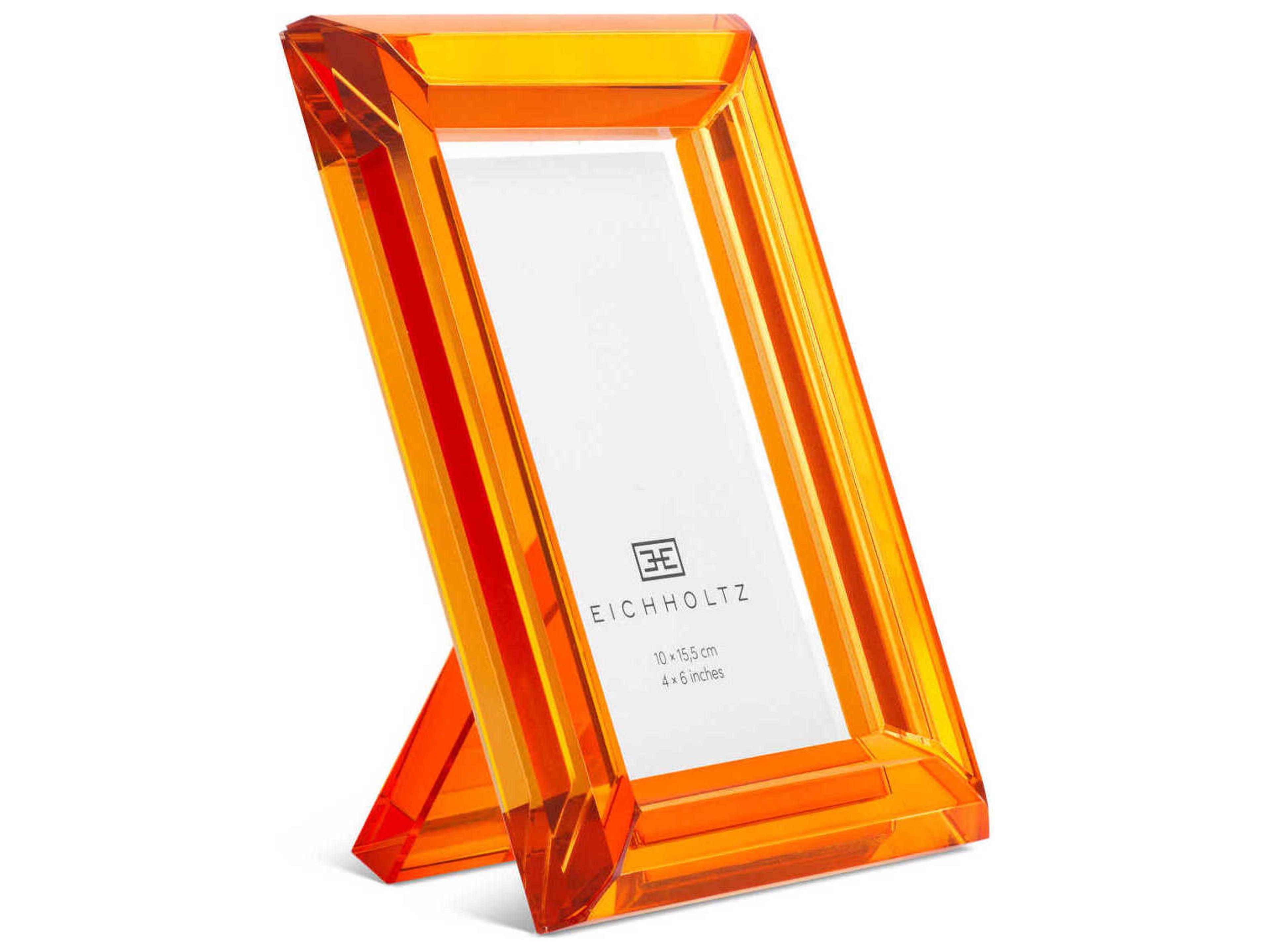 Eichholtz Theory S Orange Crystal Glass Set of 2 Picture Frame