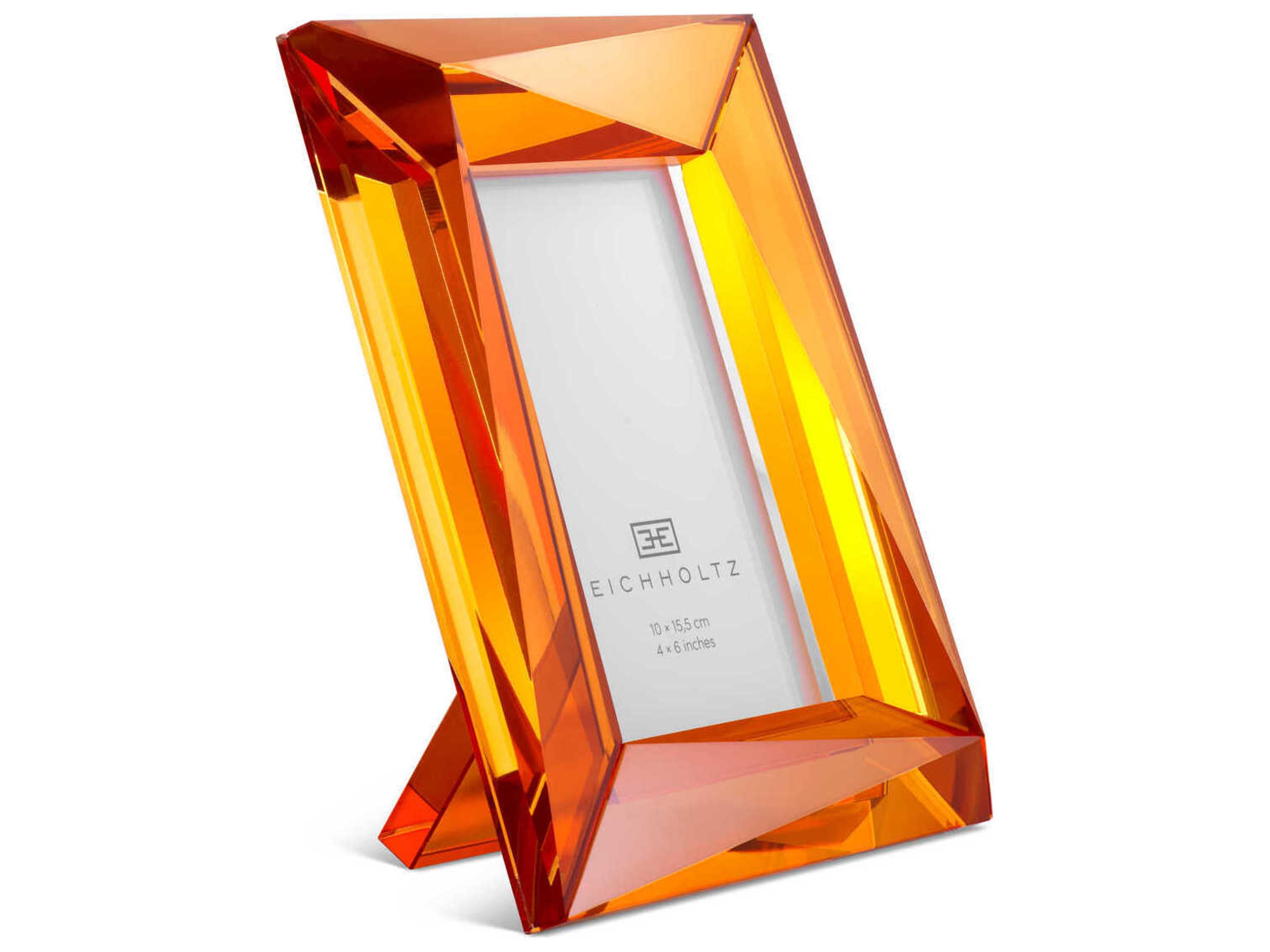 Eichholtz Obliquity S Orange Crystal Glass Set of 2 Picture Frame