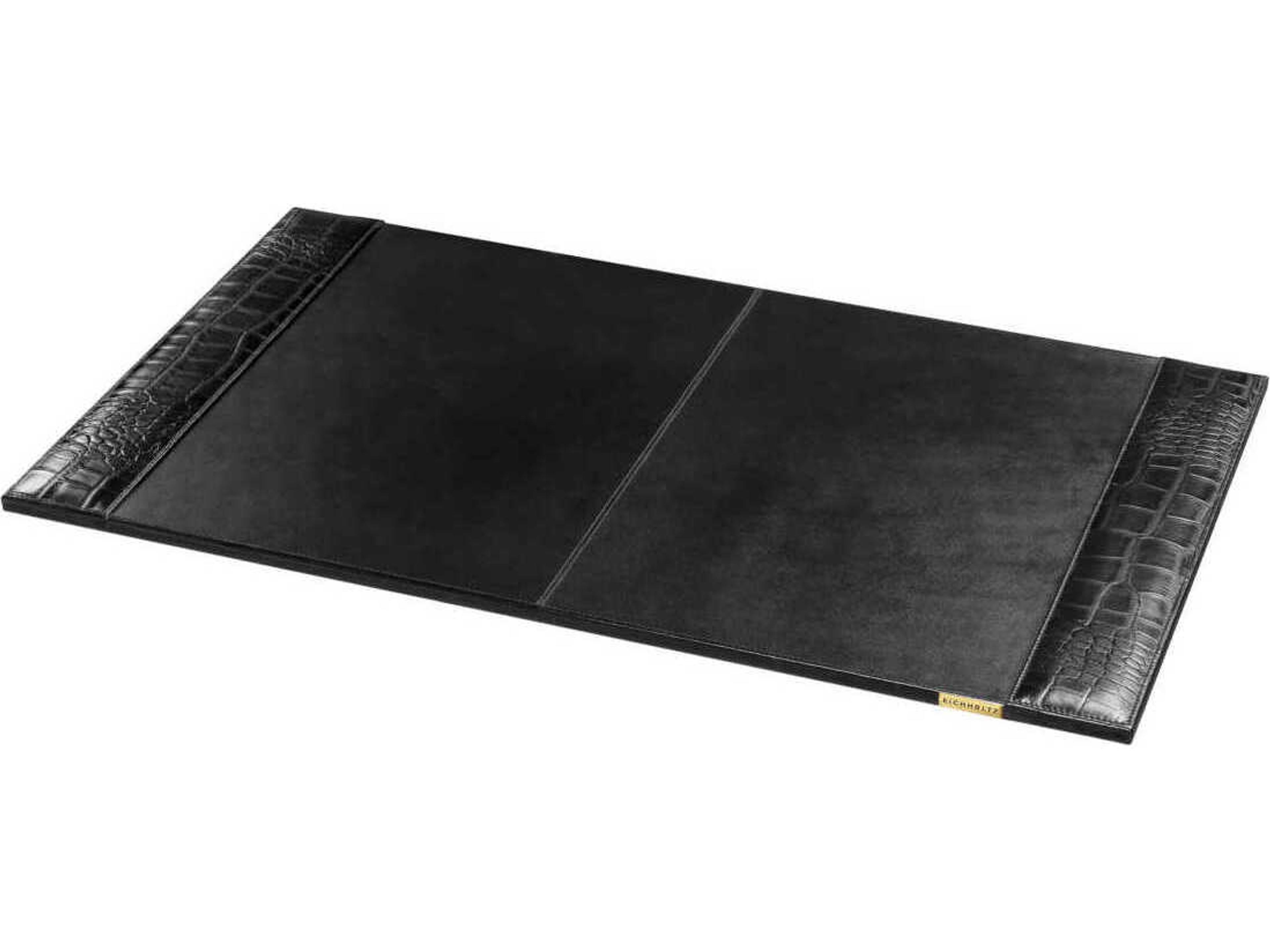 Eichholtz Blotter Scaleo Croco Embossed Black Leather Desk