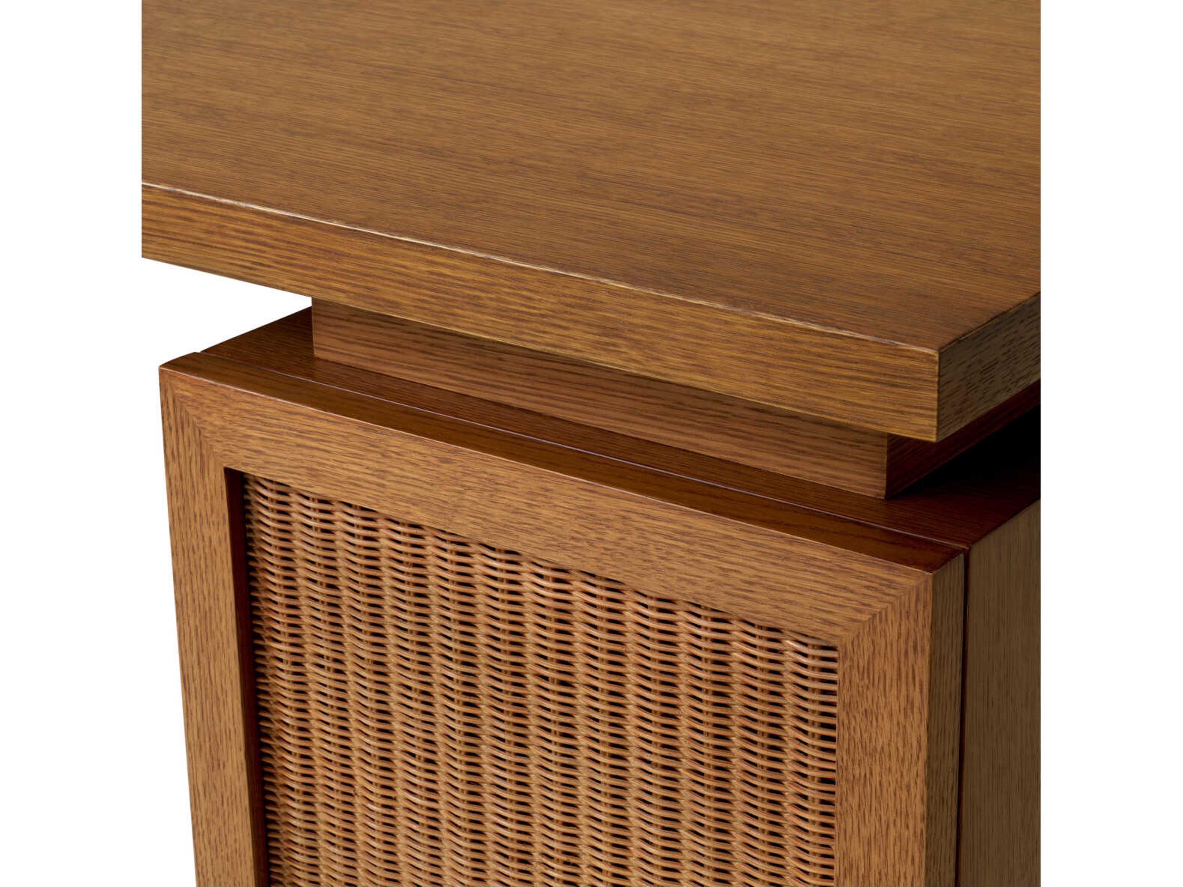 Eichholtz Borchard Caramel Oak Veneer Desk