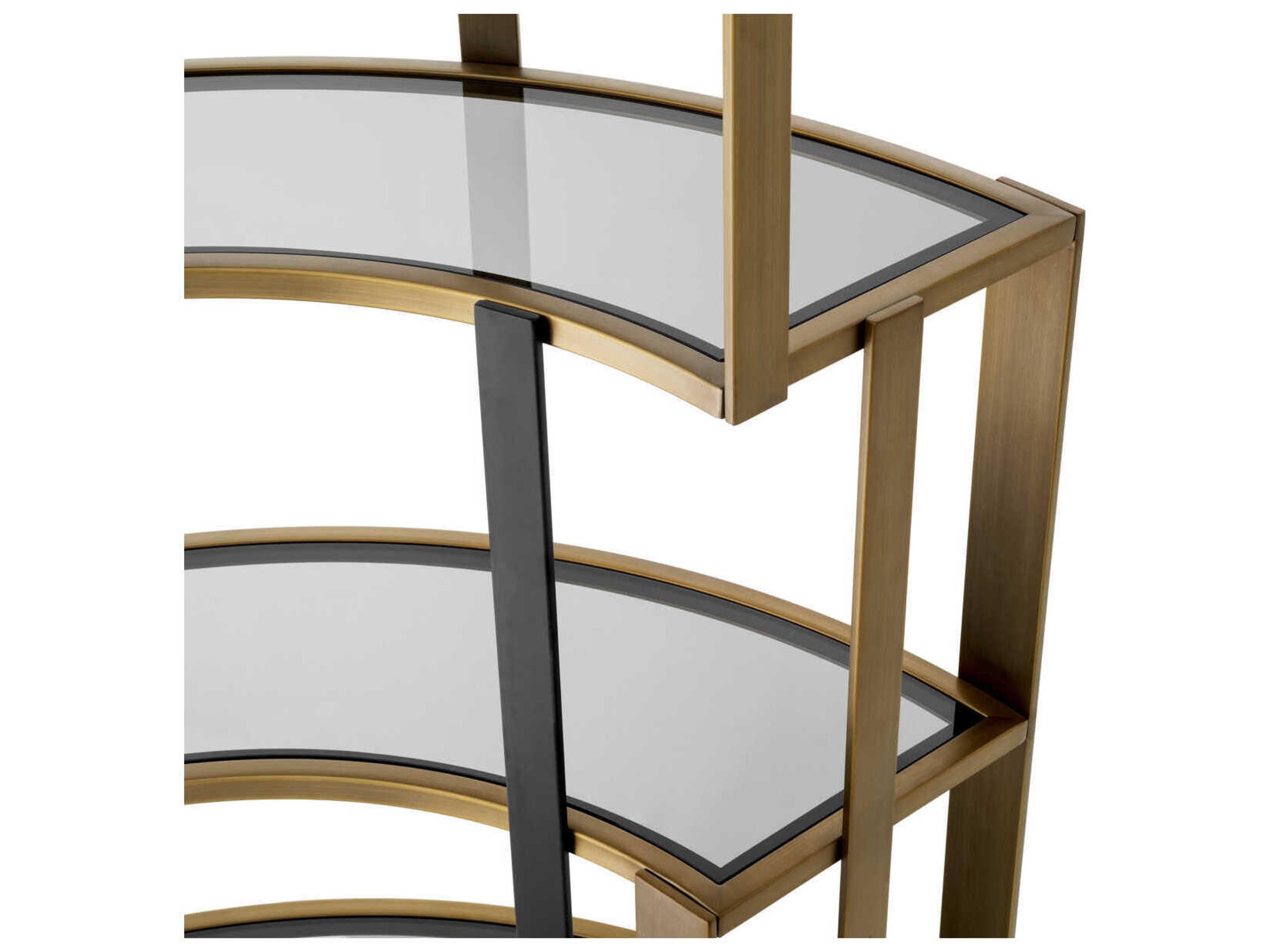 Eichholtz Clio Corner Brushed Brass Cabinet