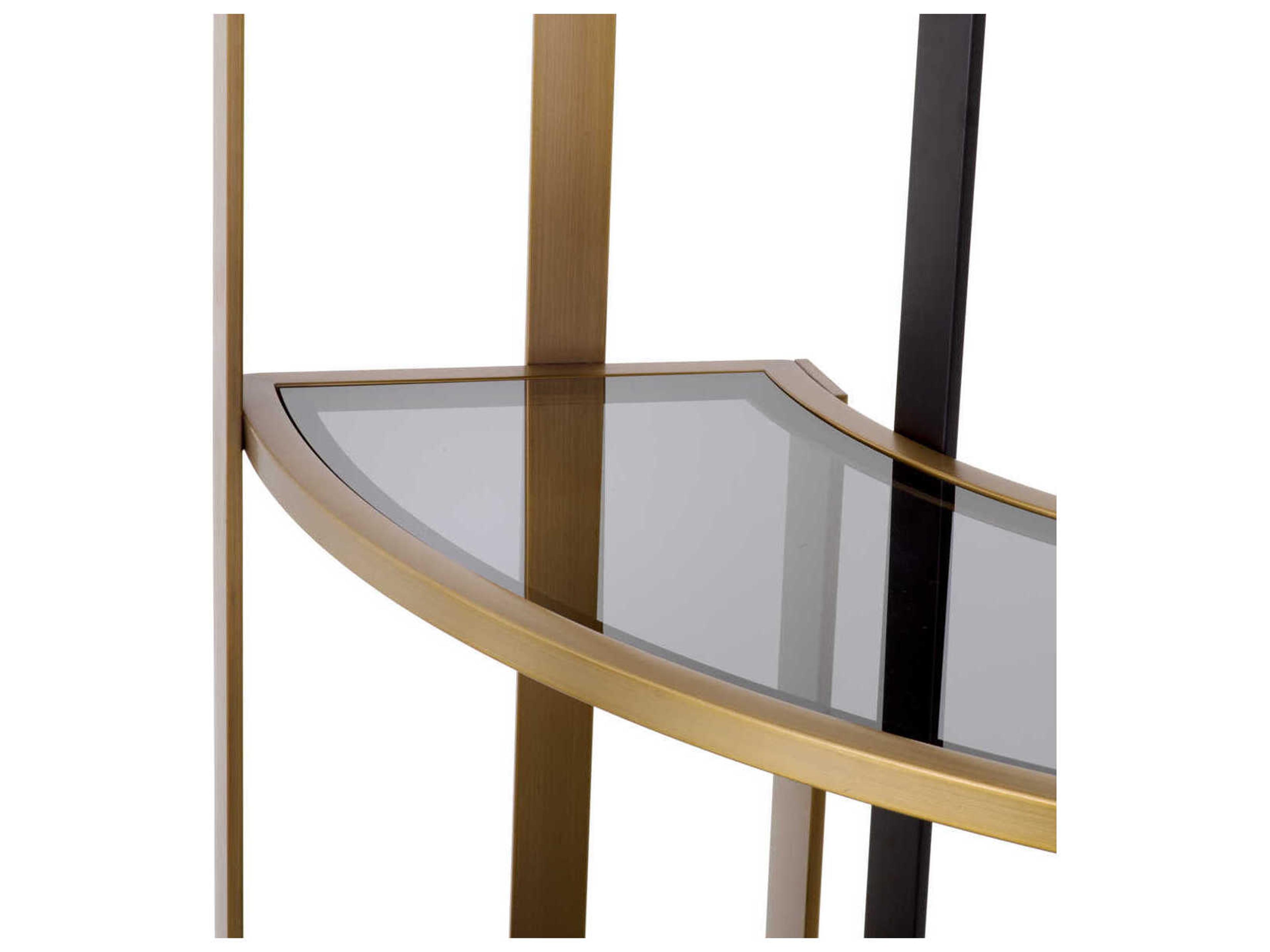 Eichholtz Clio Corner Brushed Brass Cabinet