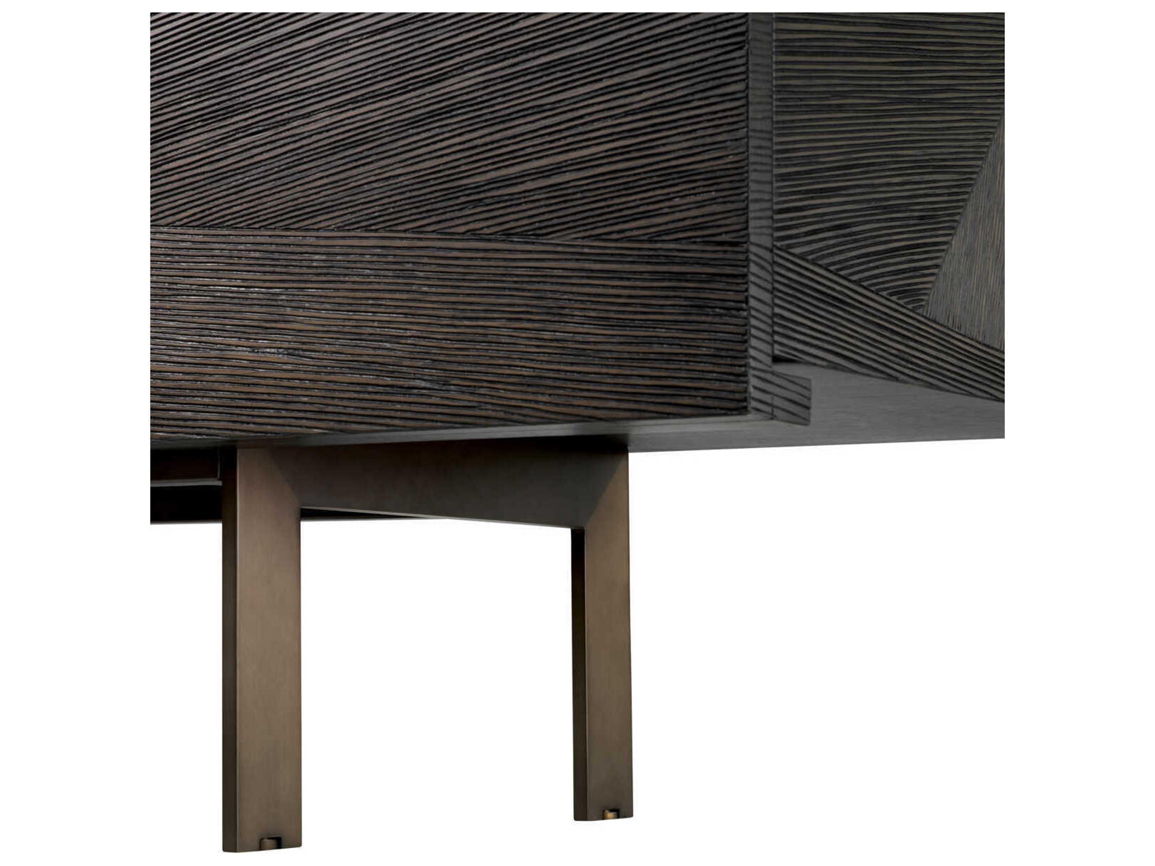 Eichholtz San Martin Mocha Straight Oak Veneer Tv Cabinet