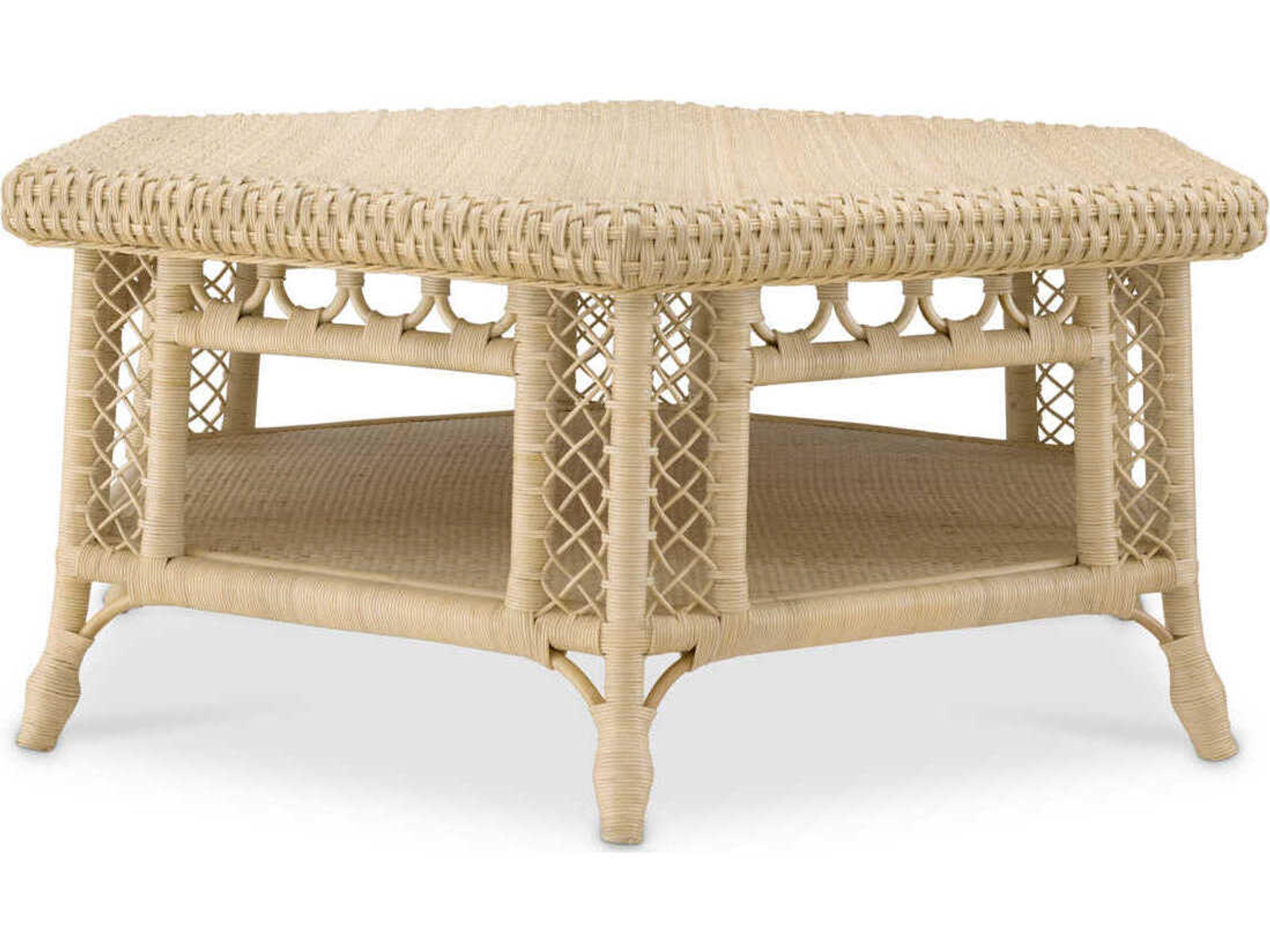 Eichholtz Saba Hexagon Natural Rattan Coffee Table