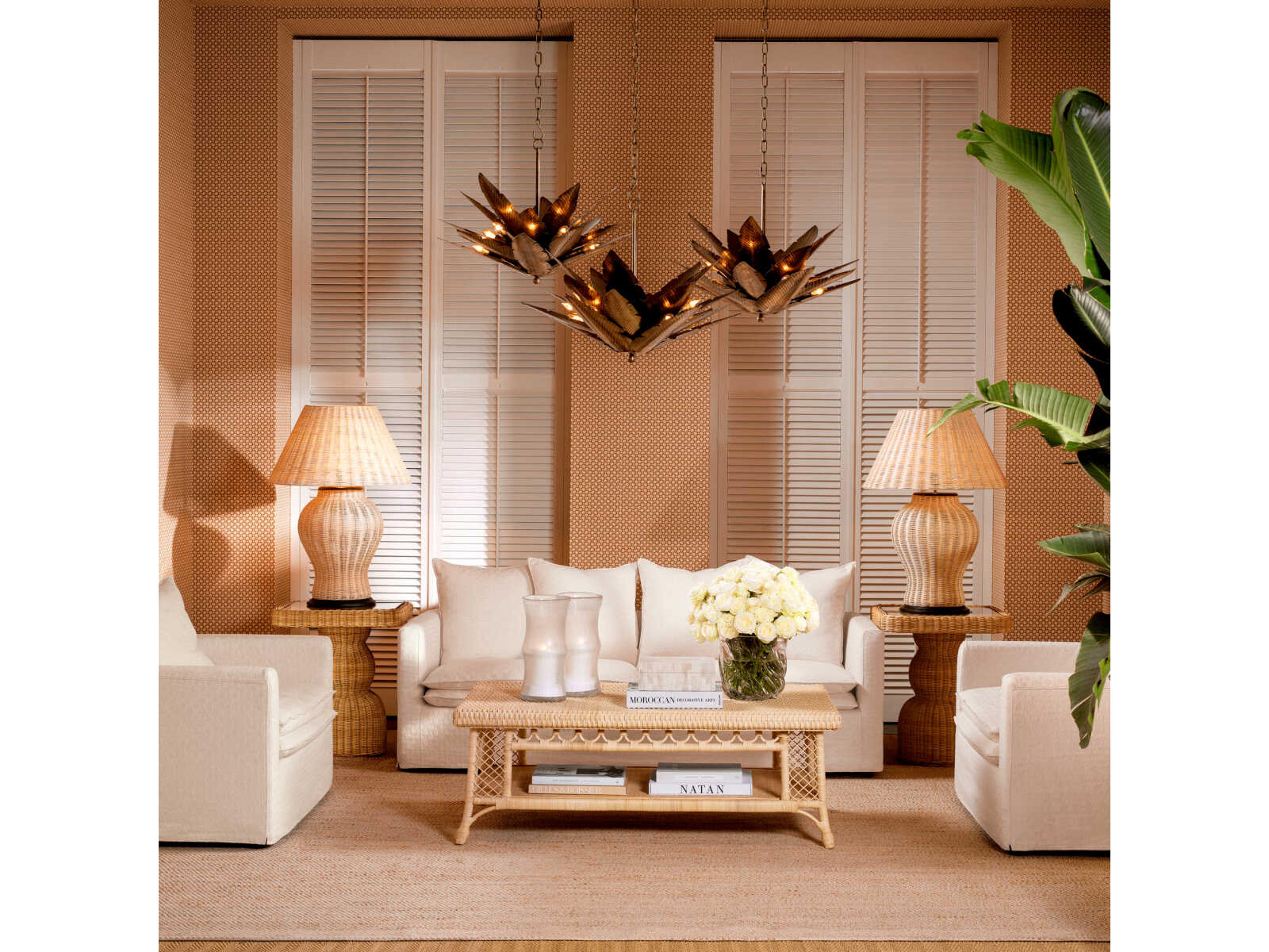 Eichholtz Saba Rectangular Natural Rattan Coffee Table