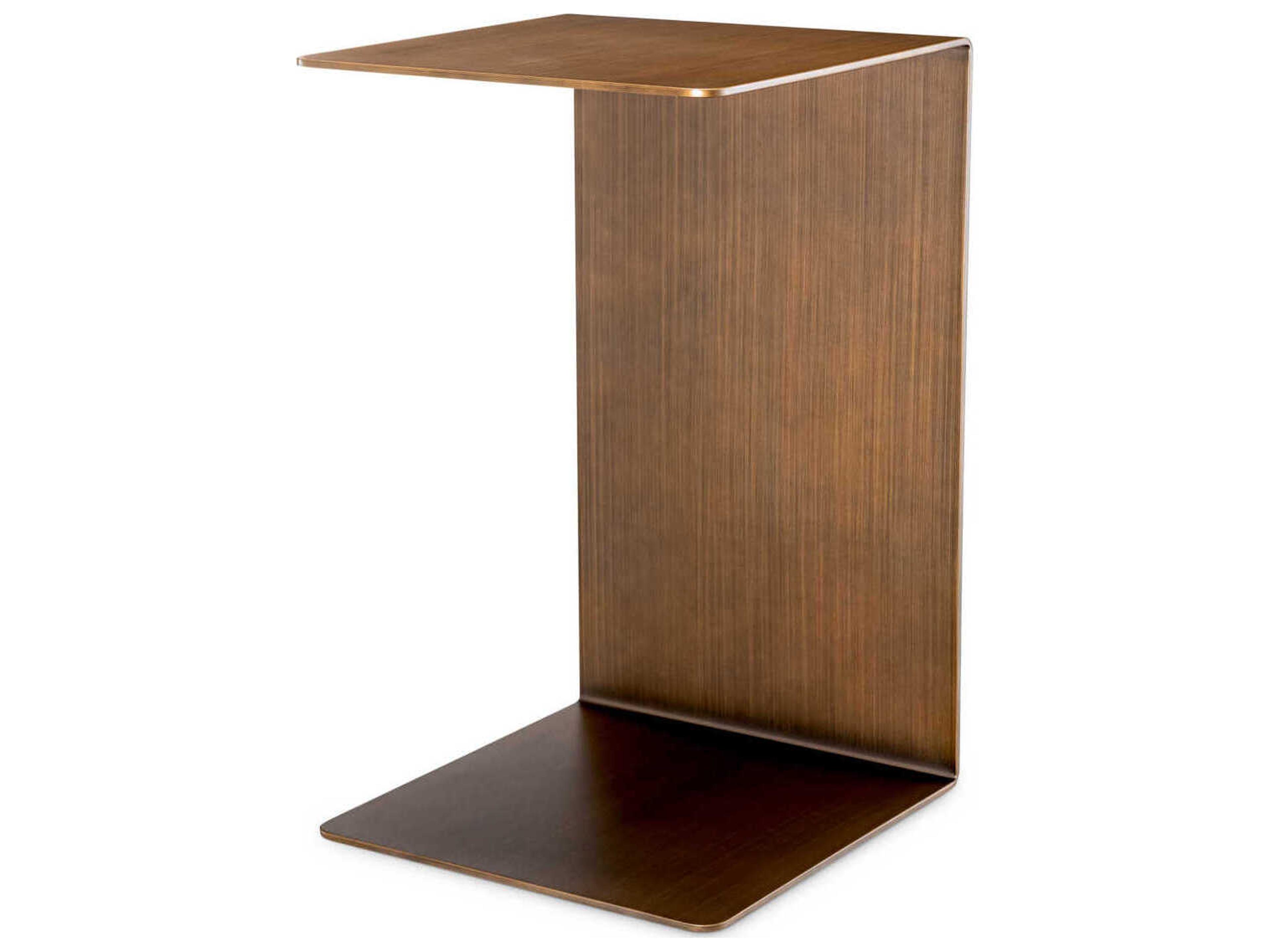 Panarea Side Table Brushed Brass Finish