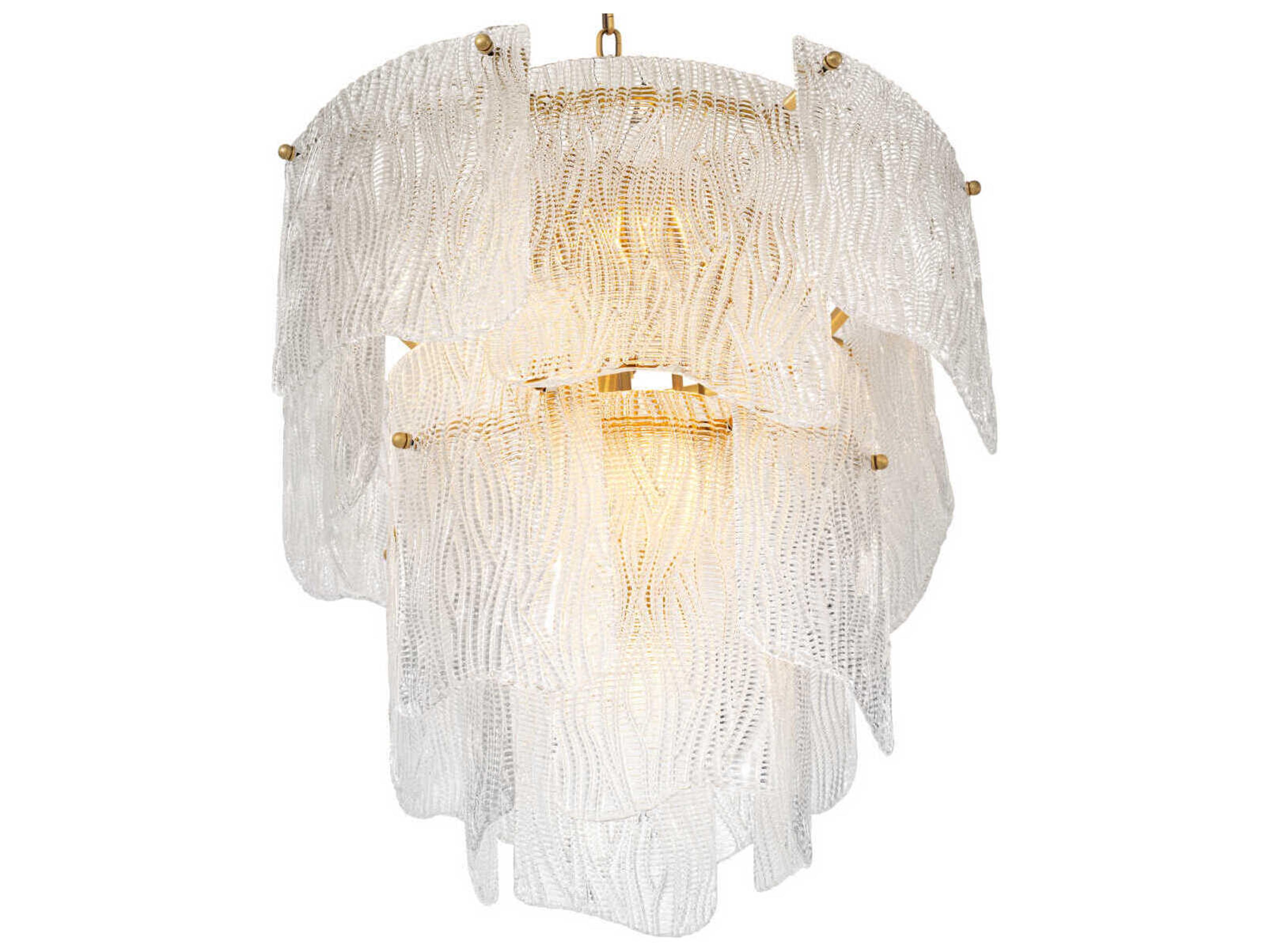 Eichholtz Asinara S Clear Textured Glass Chandelier