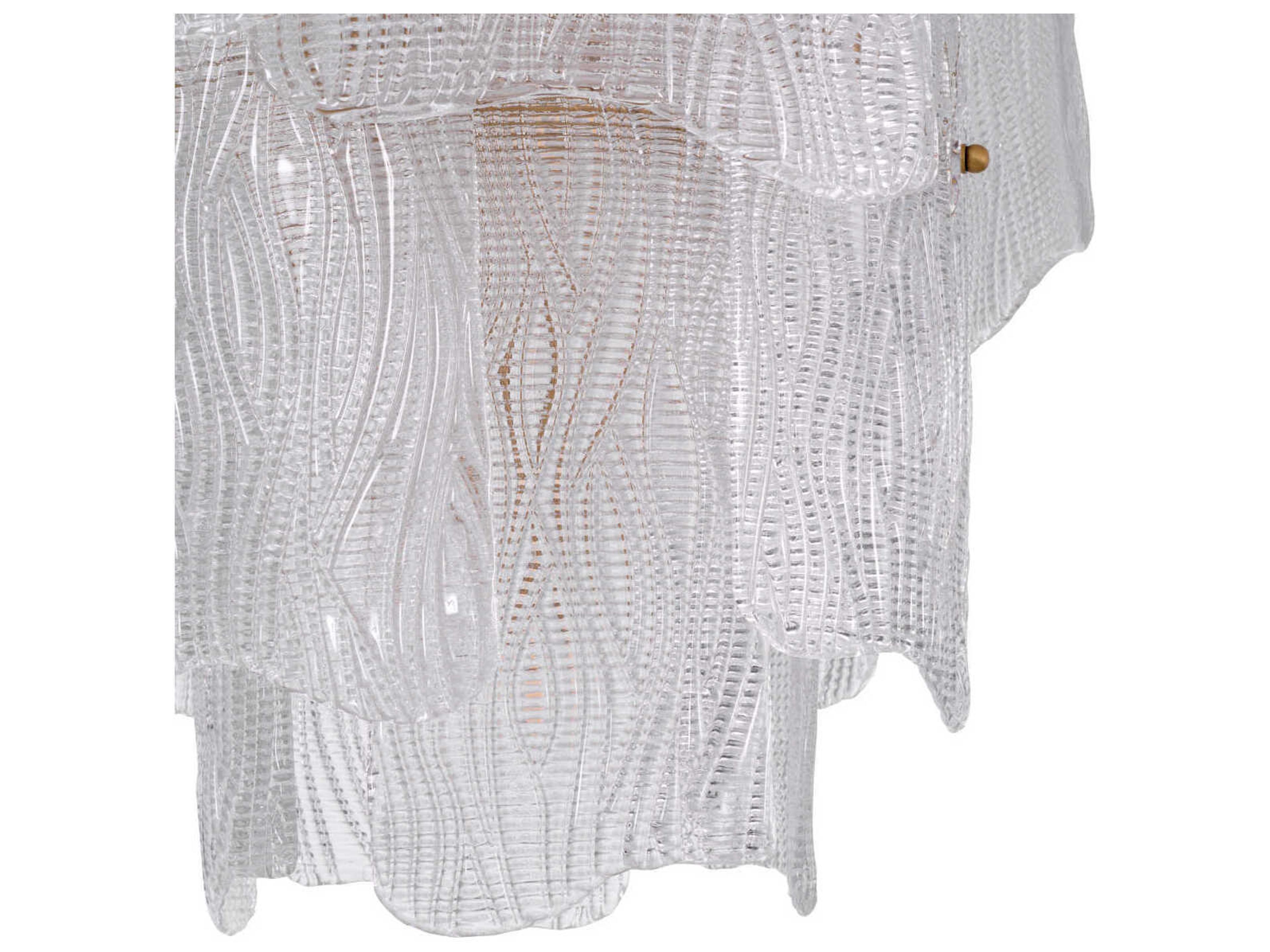 Eichholtz Asinara S Clear Textured Glass Chandelier