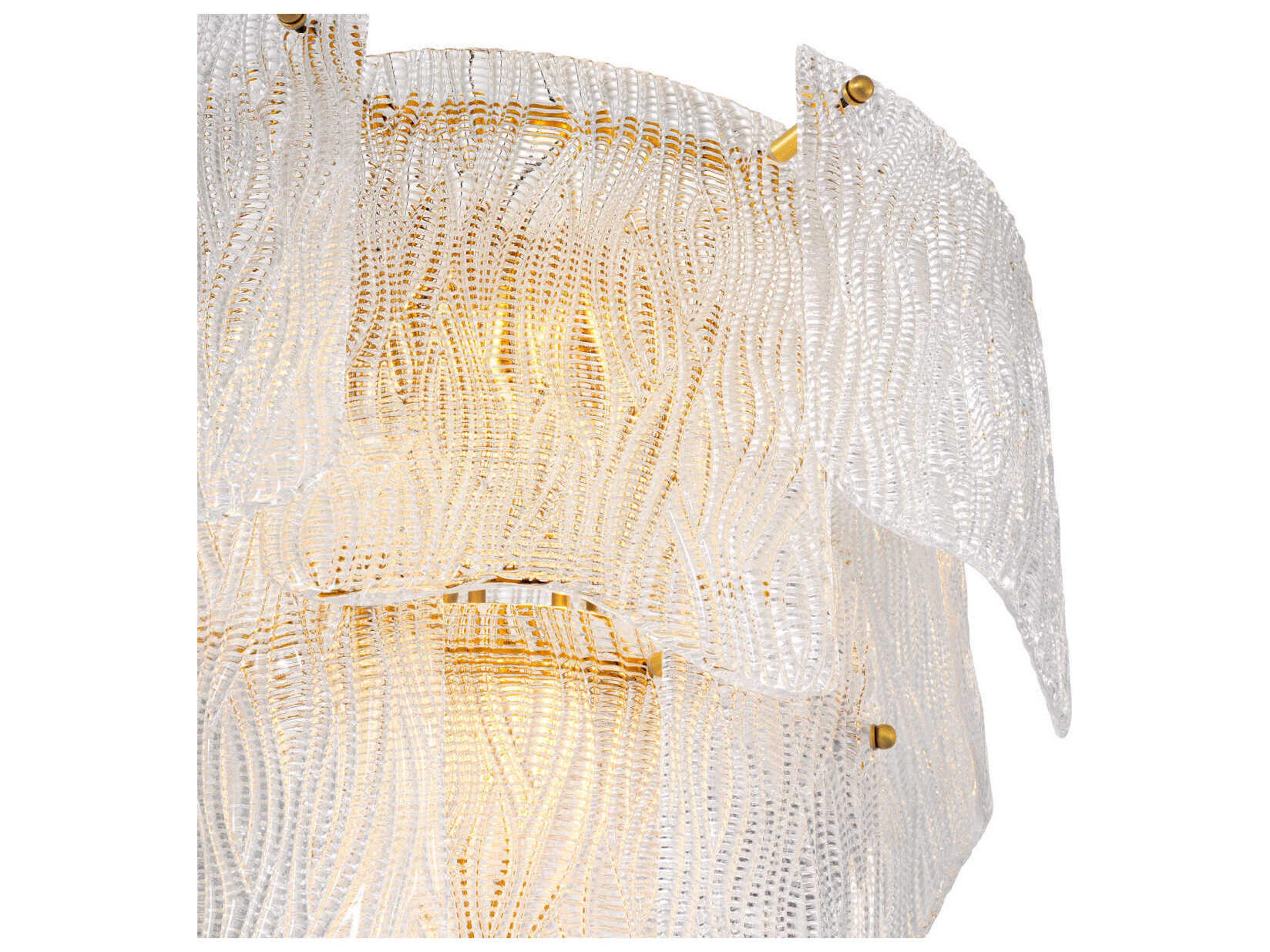 Eichholtz Asinara S Clear Textured Glass Chandelier