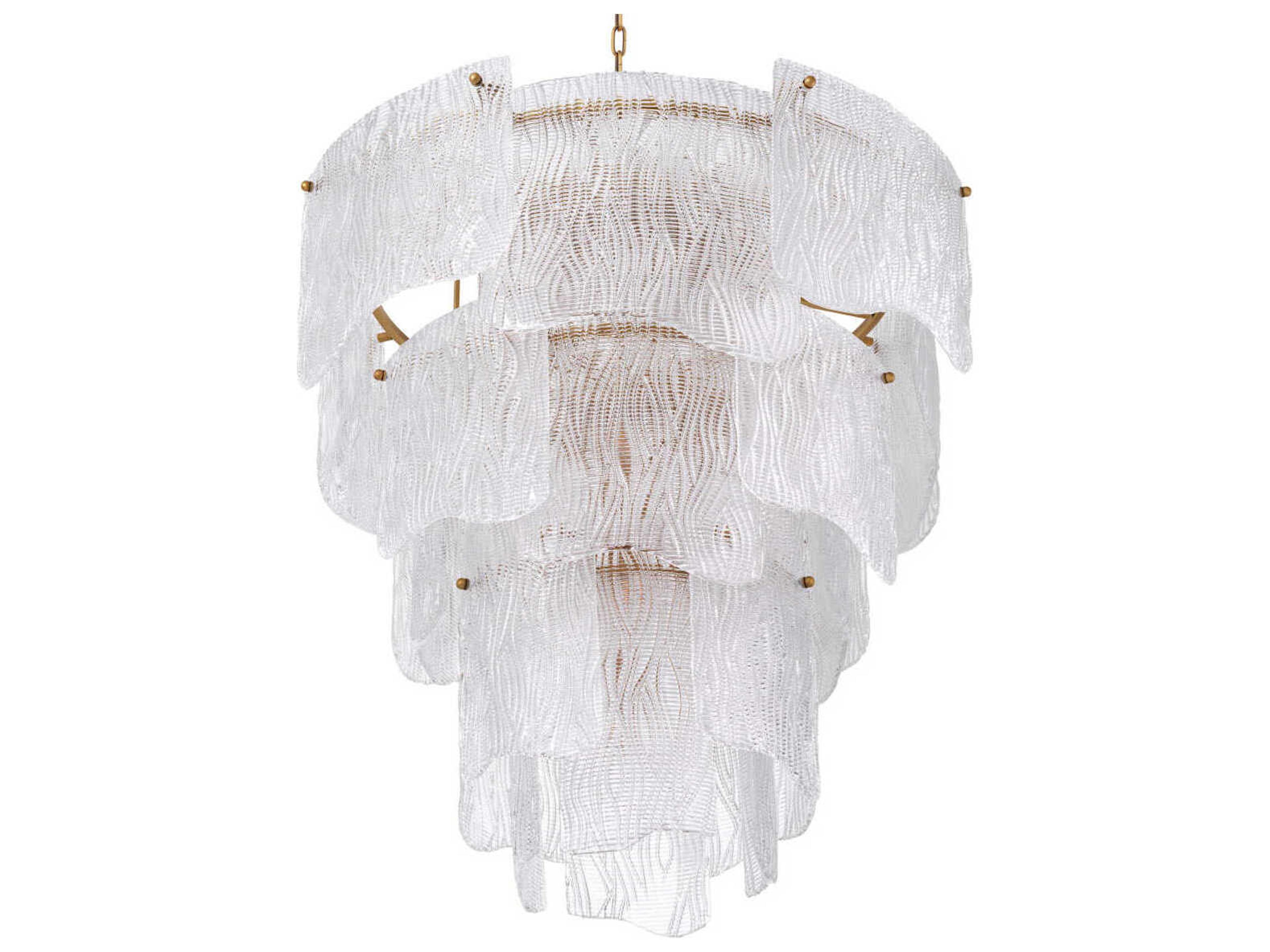 Eichholtz Asinara L Clear Textured Glass Chandelier