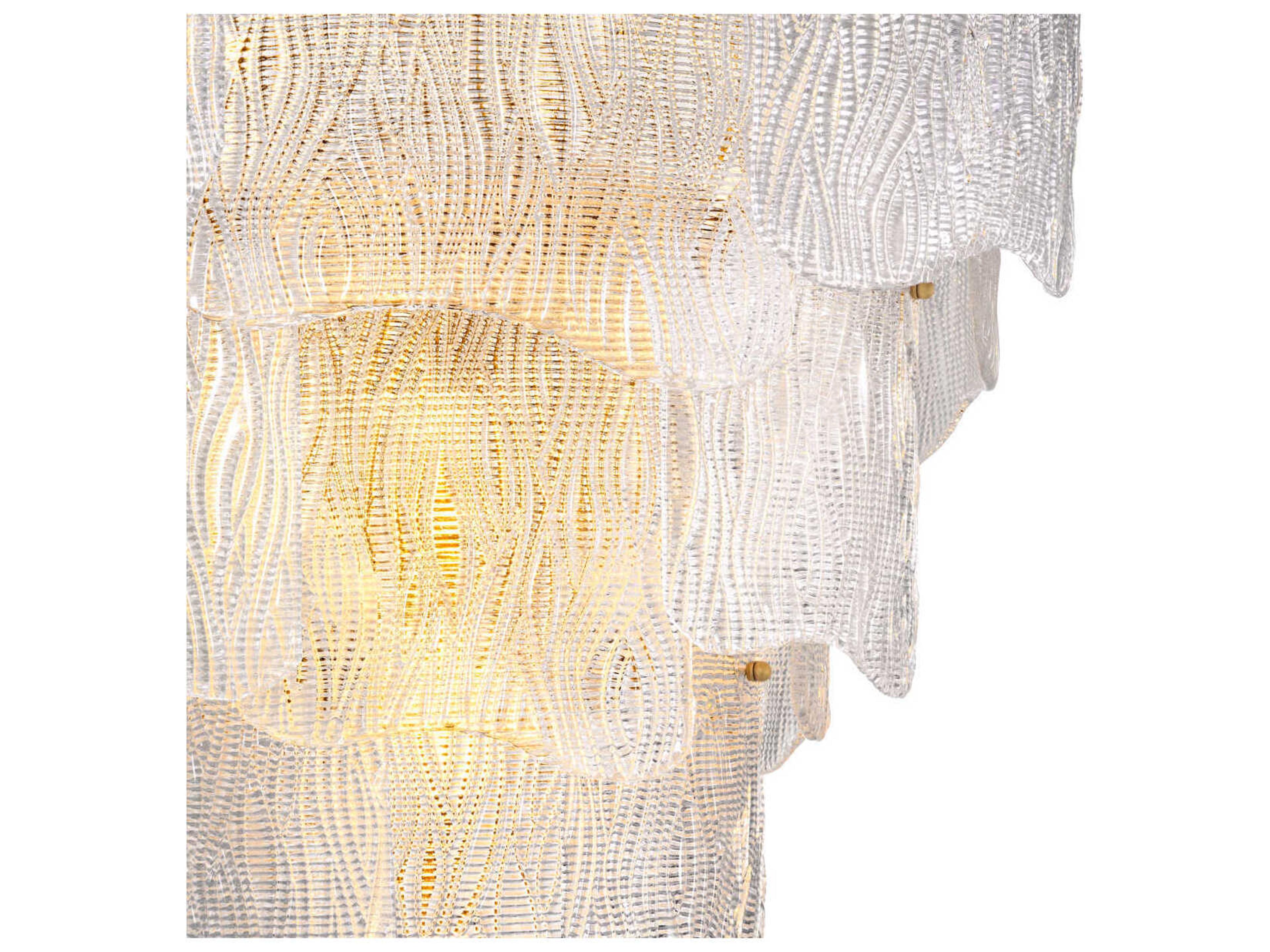 Eichholtz Asinara L Clear Textured Glass Chandelier