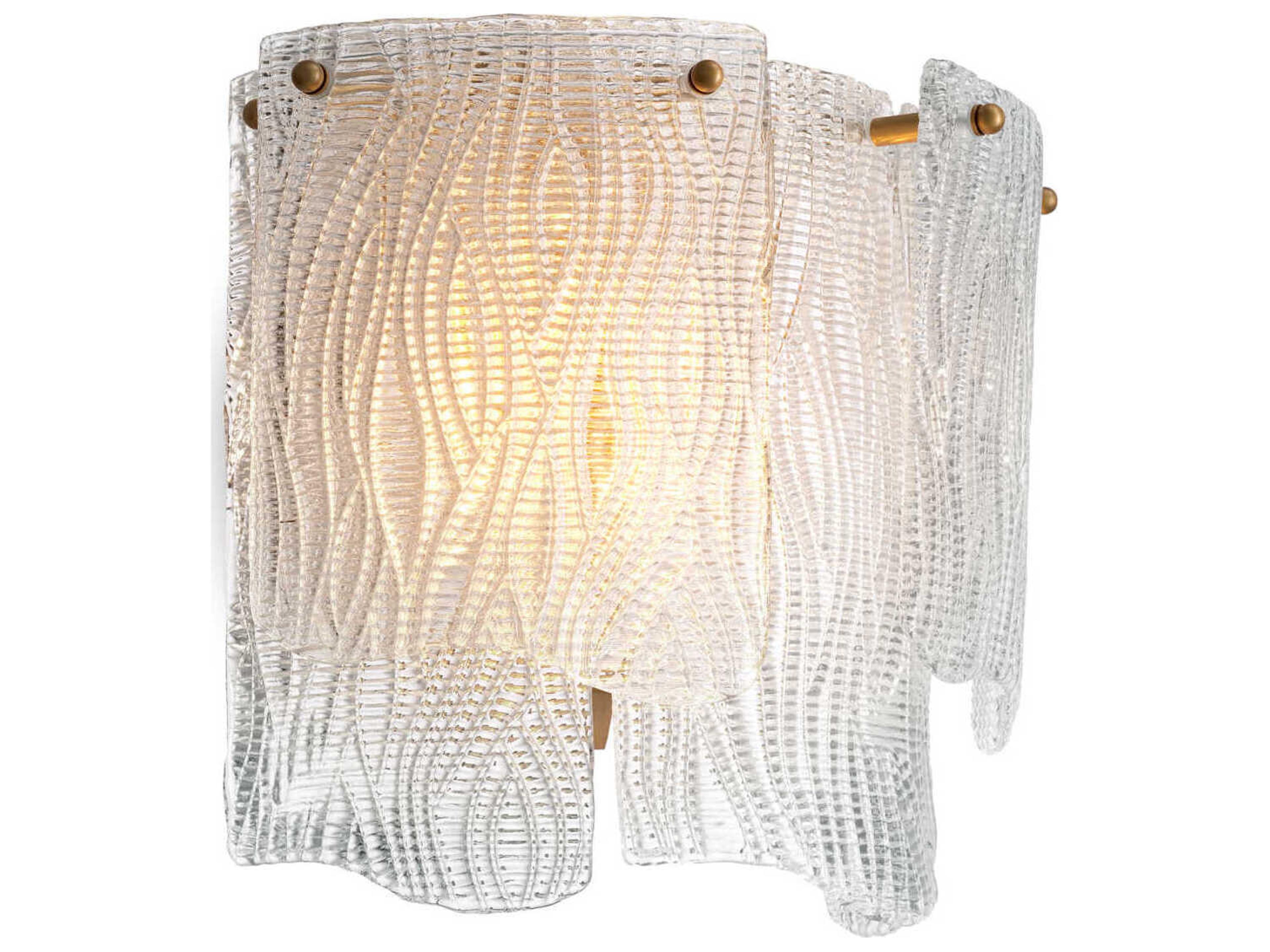 Eichholtz Asinara Clear Textured Glass Wall Lamp